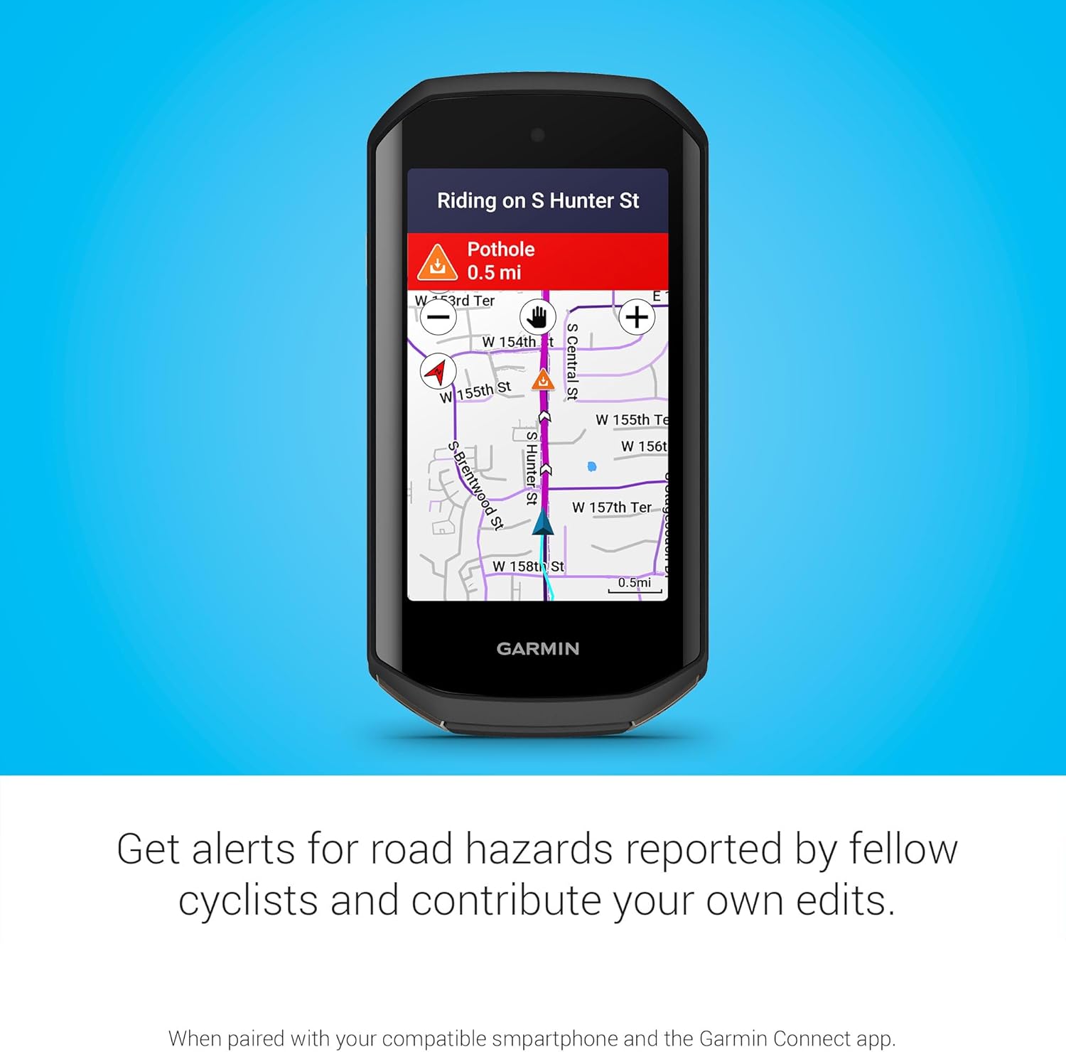 Thumbnail 3 de Garmin Edge 1050 Premium GPS Cycling Computer with Vivid Color Touchscreen, Built-In Speaker & Hazard Alerts