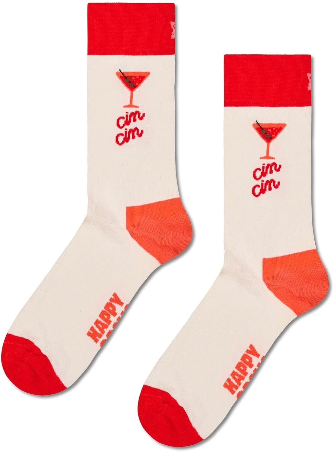 Detalle de Happy Socks Unisex Orange Spritz Socks – auffälliges Design trifft Alltagstauglichkeit