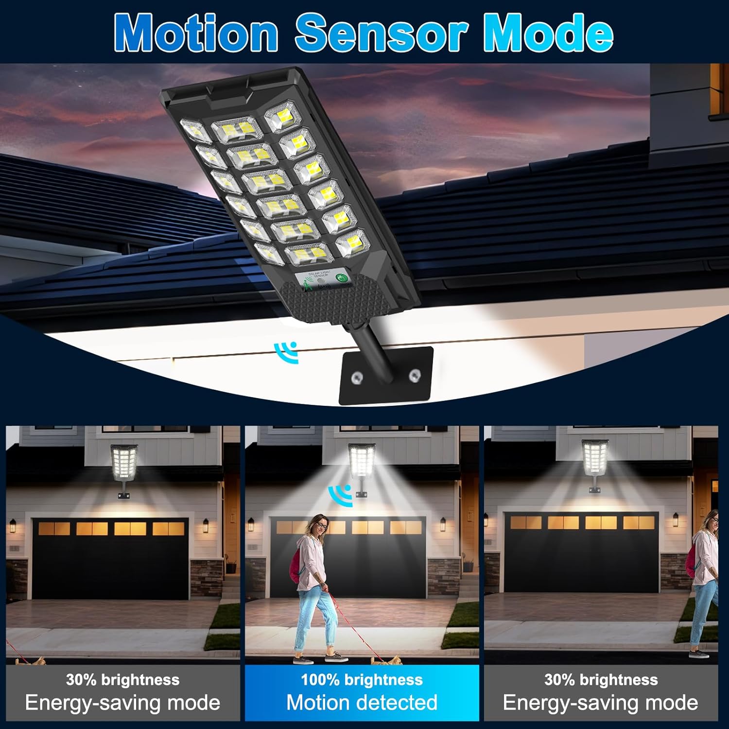 Thumbnail 4 de CREATESTAR Lampione Solare LED Esterno 500W IP66 con Sensore di Movimento e Telecomando