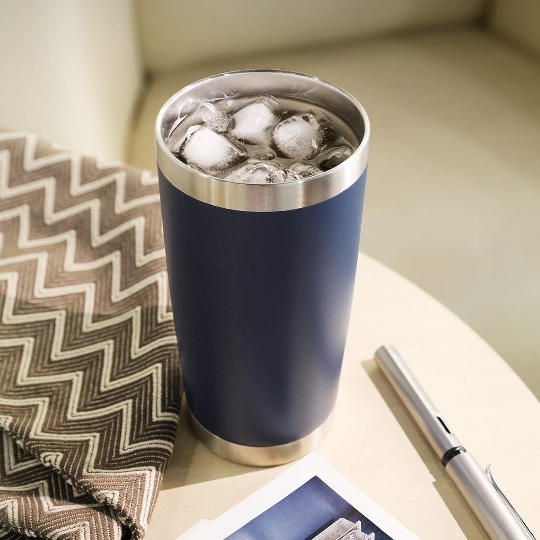 Thumbnail 5 de DOMICARE 20oz Stainless Steel Tumbler with Lid – Navy (12 Pack)
