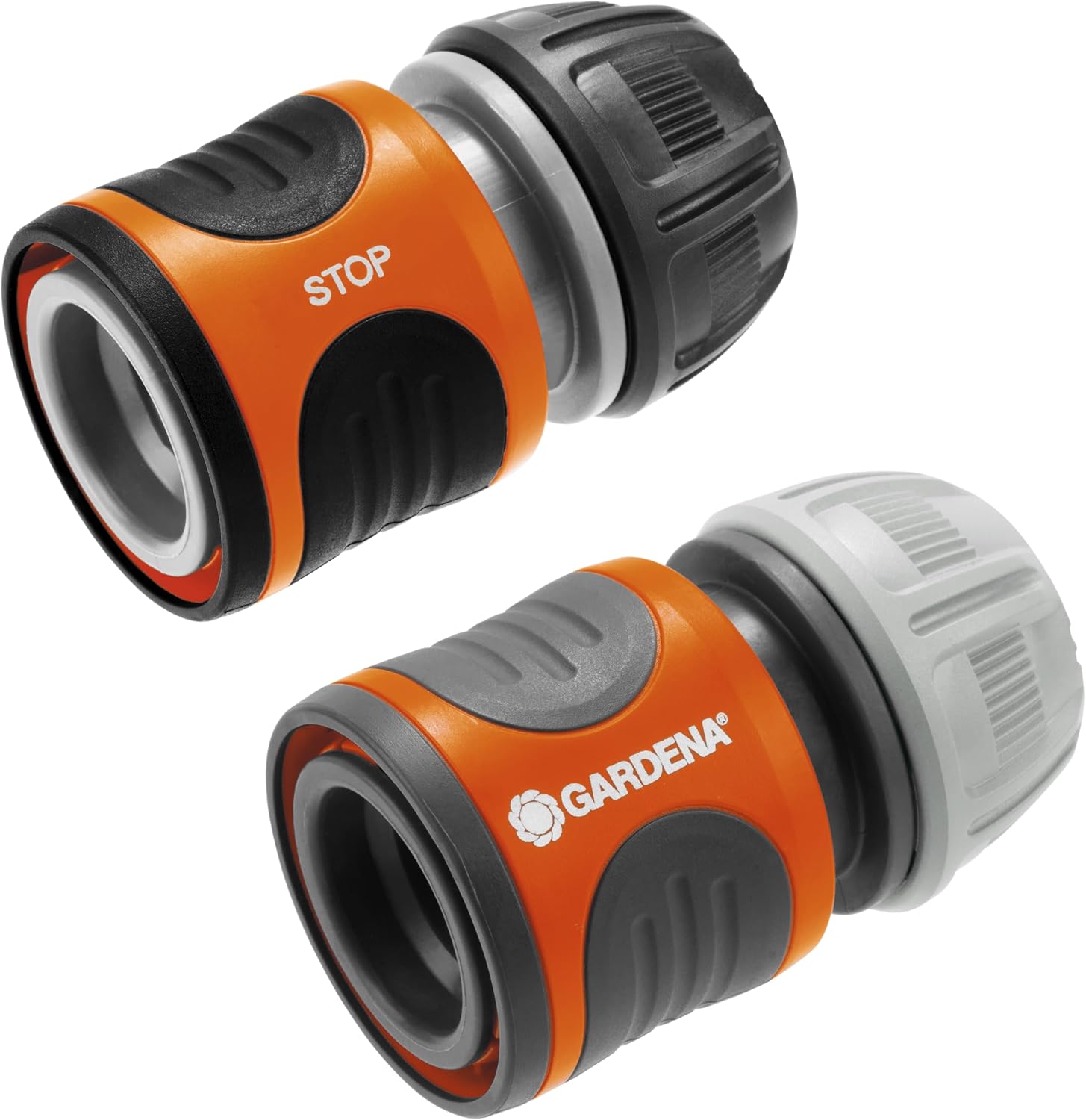 Detalle de GARDENA Hose Connector Set for 13 mm (1/2 inch) & 15 mm (5/8 inch) – Original system connectors with water stop