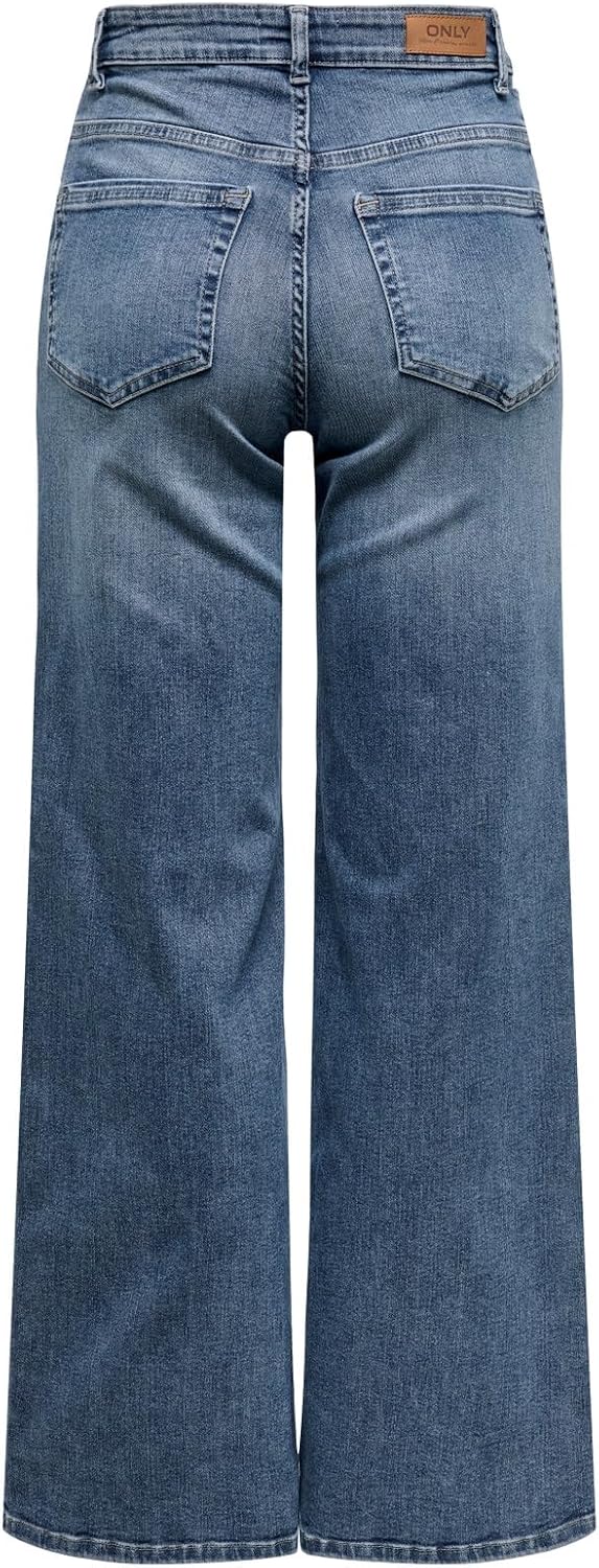 Detalle de ONLY Female Jeans mit weitem Bein ONLMADISON – hohe Taille für einen lässigen Look
