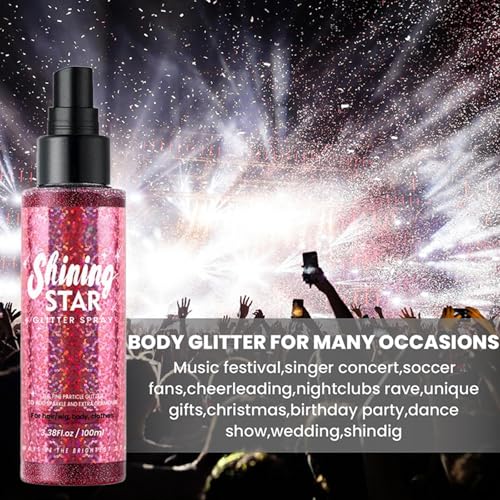 Thumbnail 5 de Mikloven Rose Pink Glitter Body Shimmer Spray 100ml – Waterproof, Quick-Dry Sparkle Mist