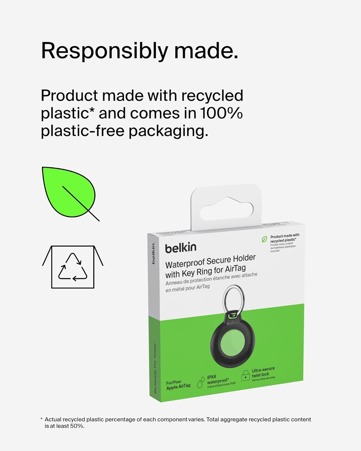 Thumbnail 5 de Belkin Waterproof Apple AirTag Secure Holder