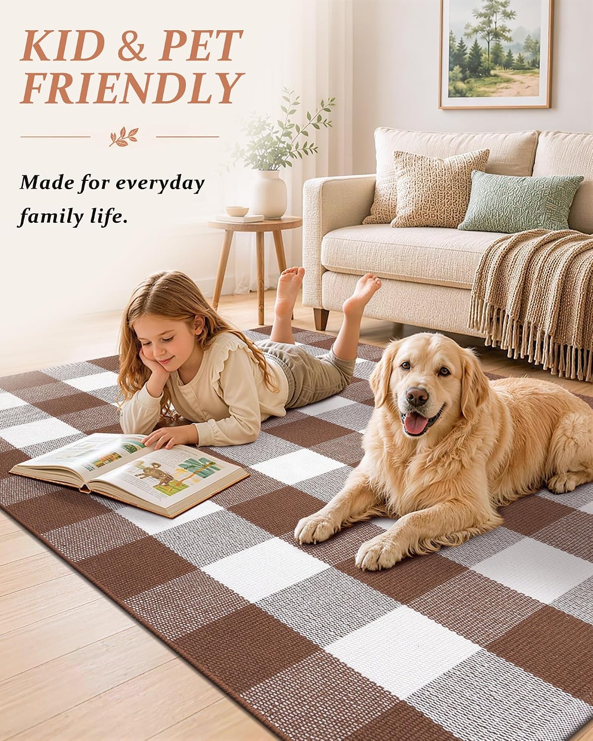 Thumbnail 3 de Grandaily Cotton Rug 4' x 6