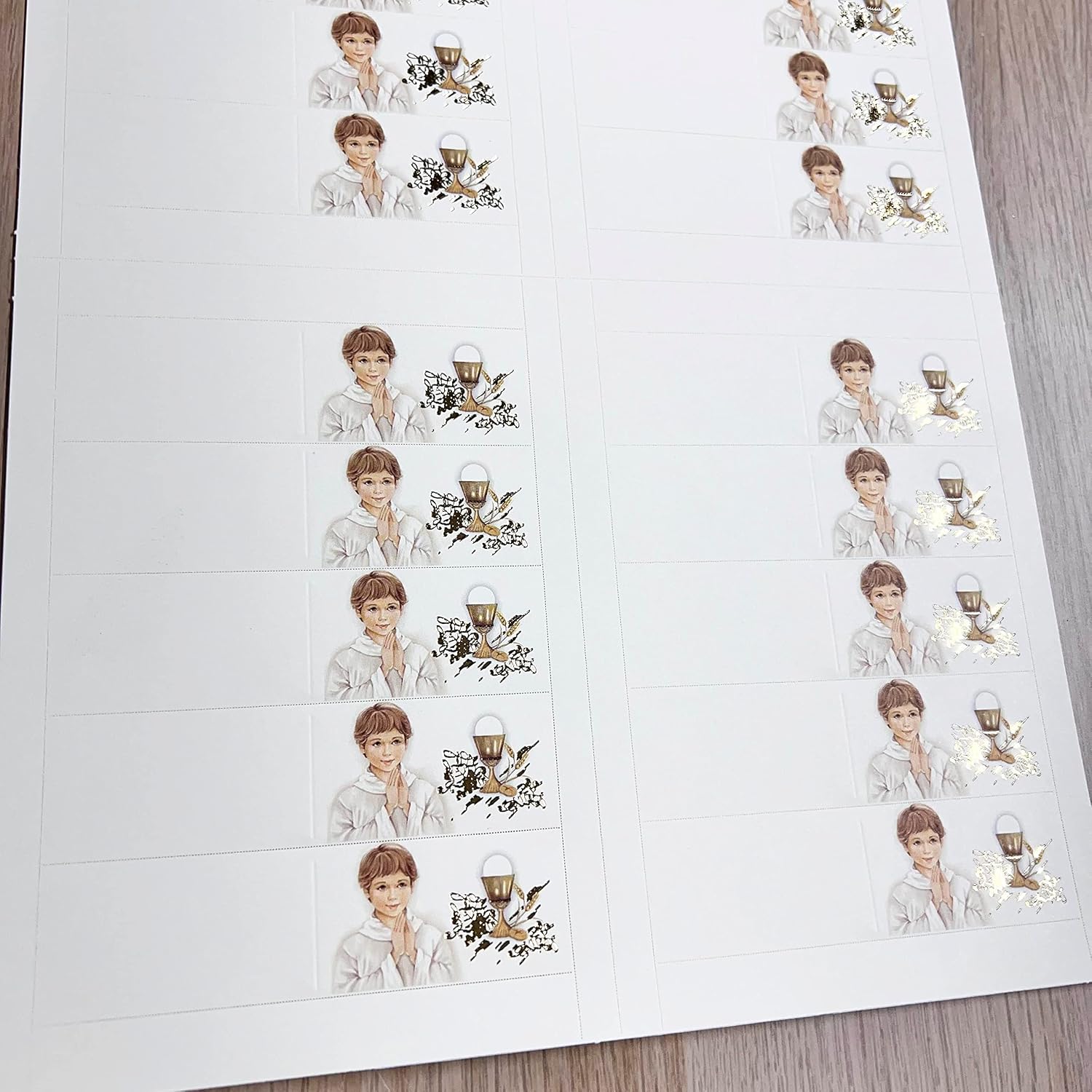 Detalle de ARKRAFT Tarjetas de Comunión para Niños, Personalizables 20 📇