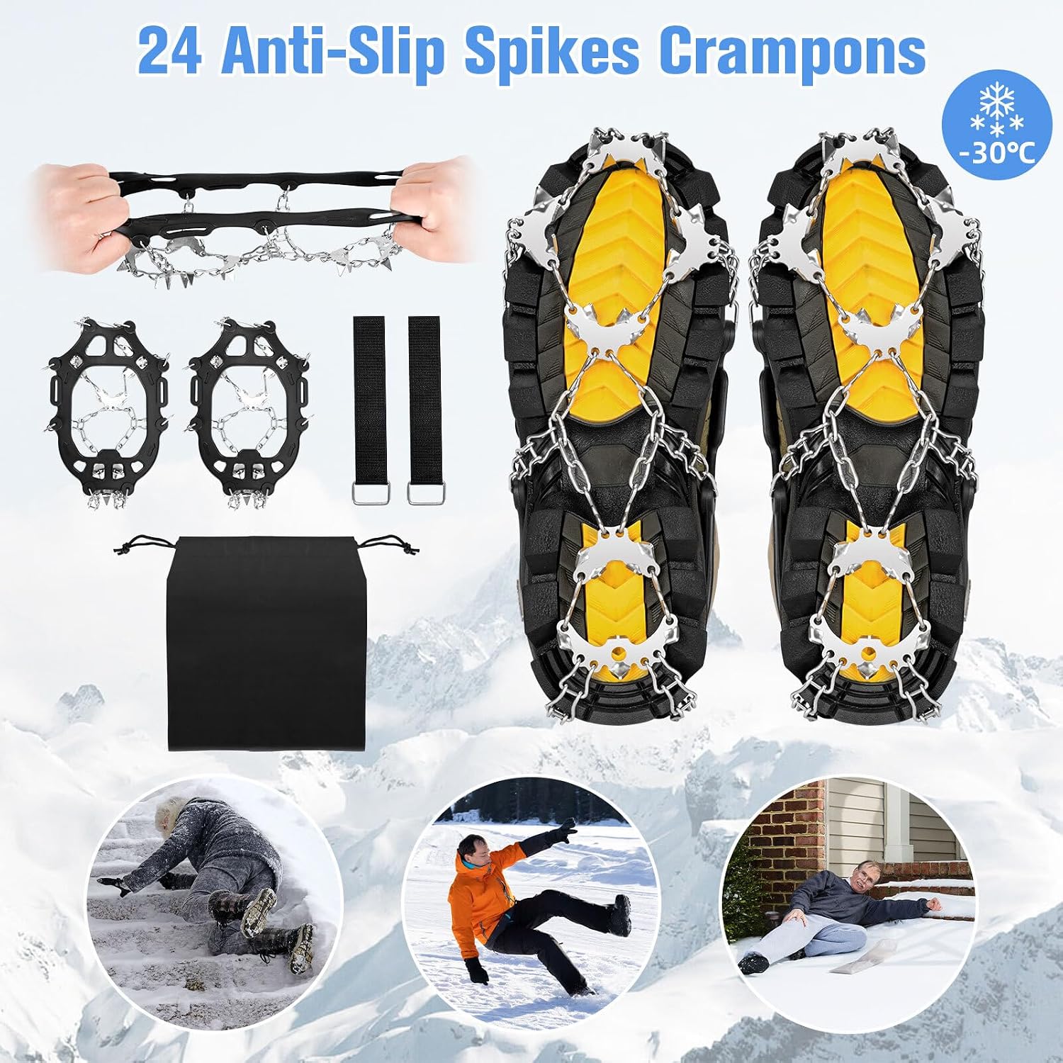 Thumbnail 4 de Tomaje 24-Spike Ice Cleats for Shoes
