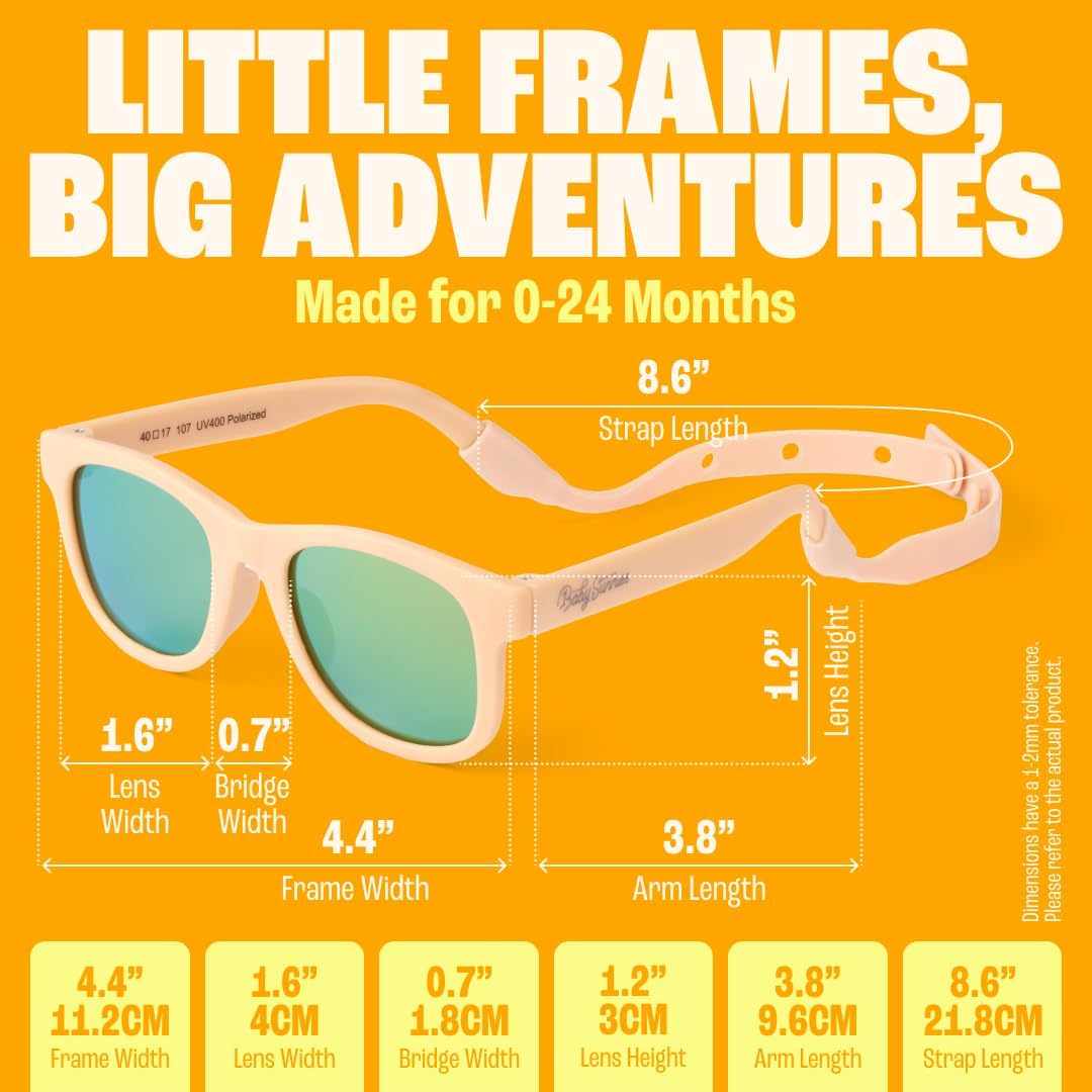 Thumbnail 1 de BABY SUNNIES Polarized Toddler Sunglasses (UV400) with Strap for Boys & Girls