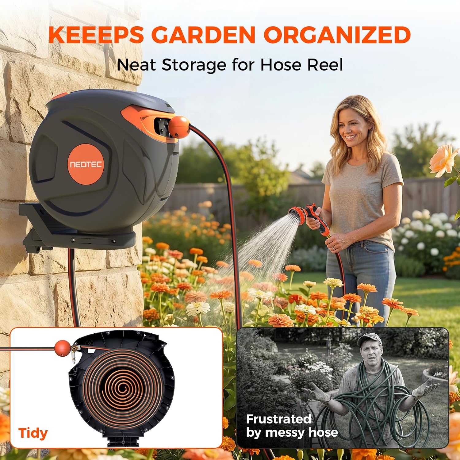Thumbnail 3 de Retractable Garden Hose, 82 ft