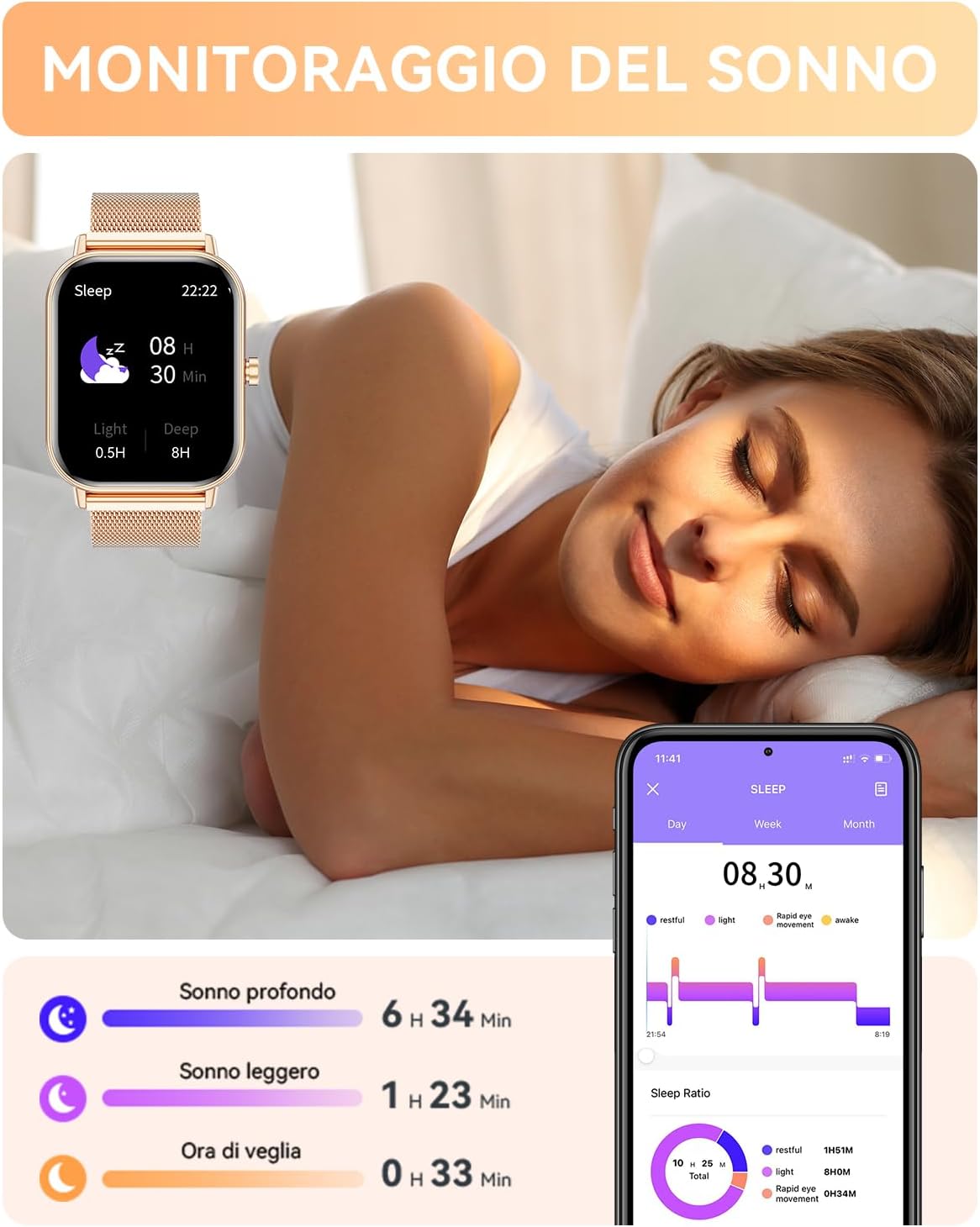 Thumbnail 6 de Smartwatch con chiamate Bluetooth 1,85"