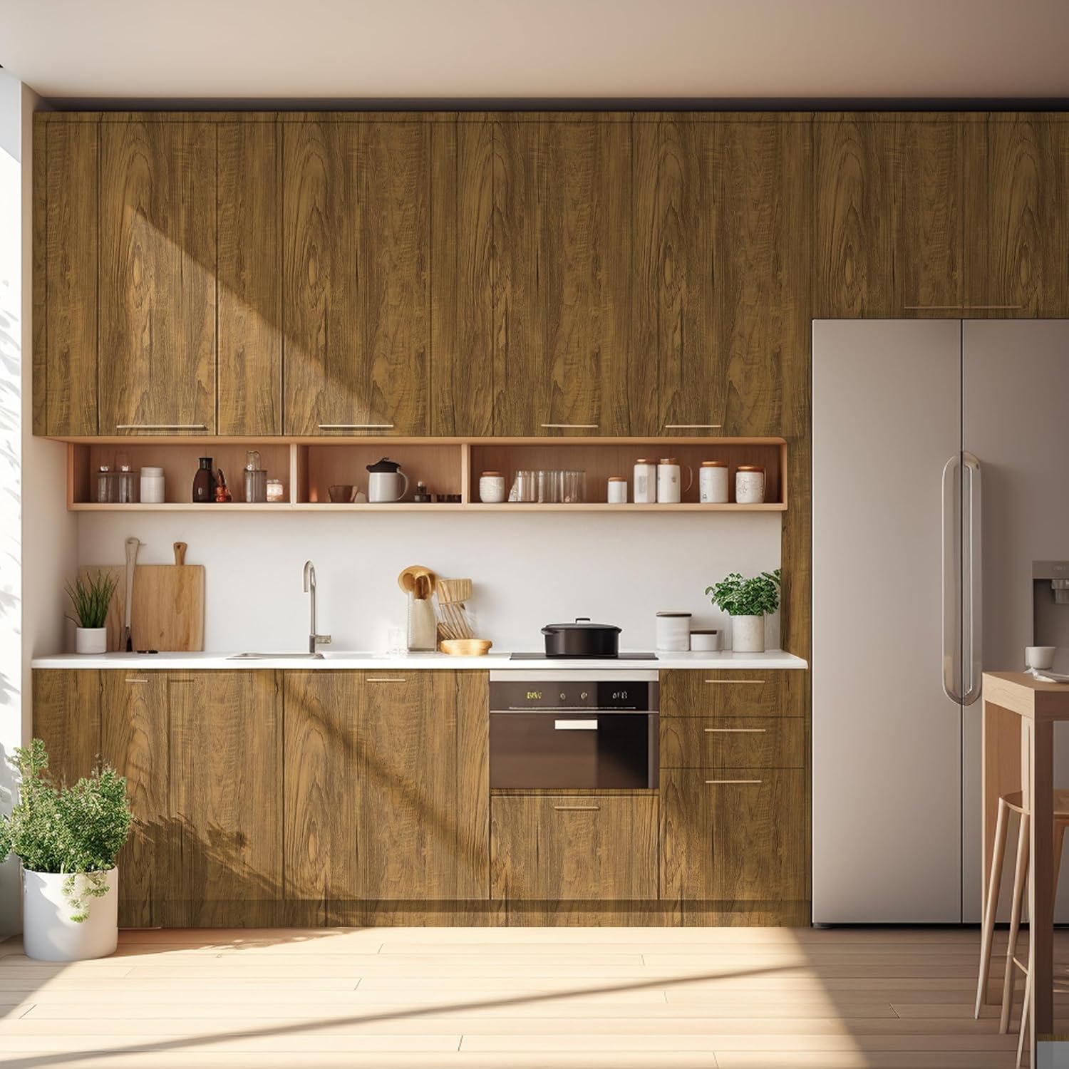 Thumbnail 3 de Alened Klebefolie Möbel Holzoptik 60x500 cm – Selbstklebende Dünne Holzfolie inklusive Toolkit