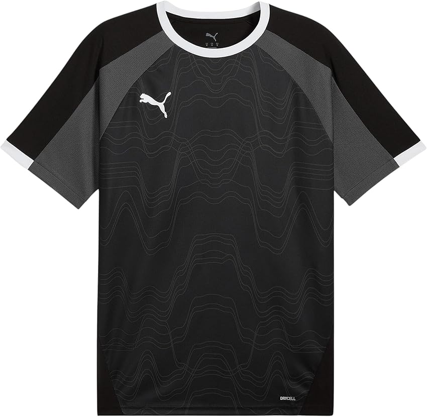PUMA individualLIGA Graphic Jersey camiseta hombre, Black-Shadow Gray ⚽👕