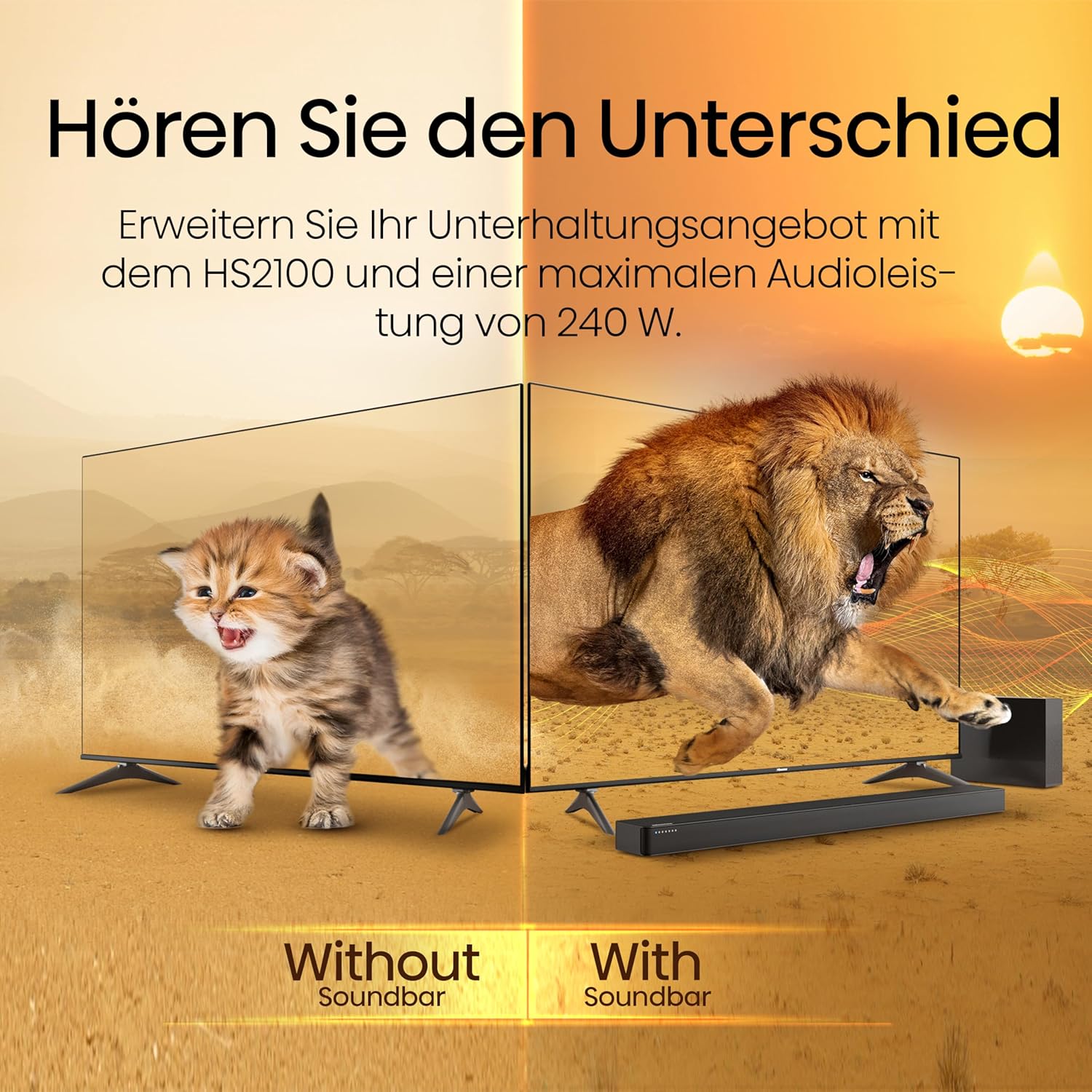 Thumbnail 6 de Hisense HS2100 2.1-Kanal Soundbar mit 240 W (max) und kabellosem Subwoofer