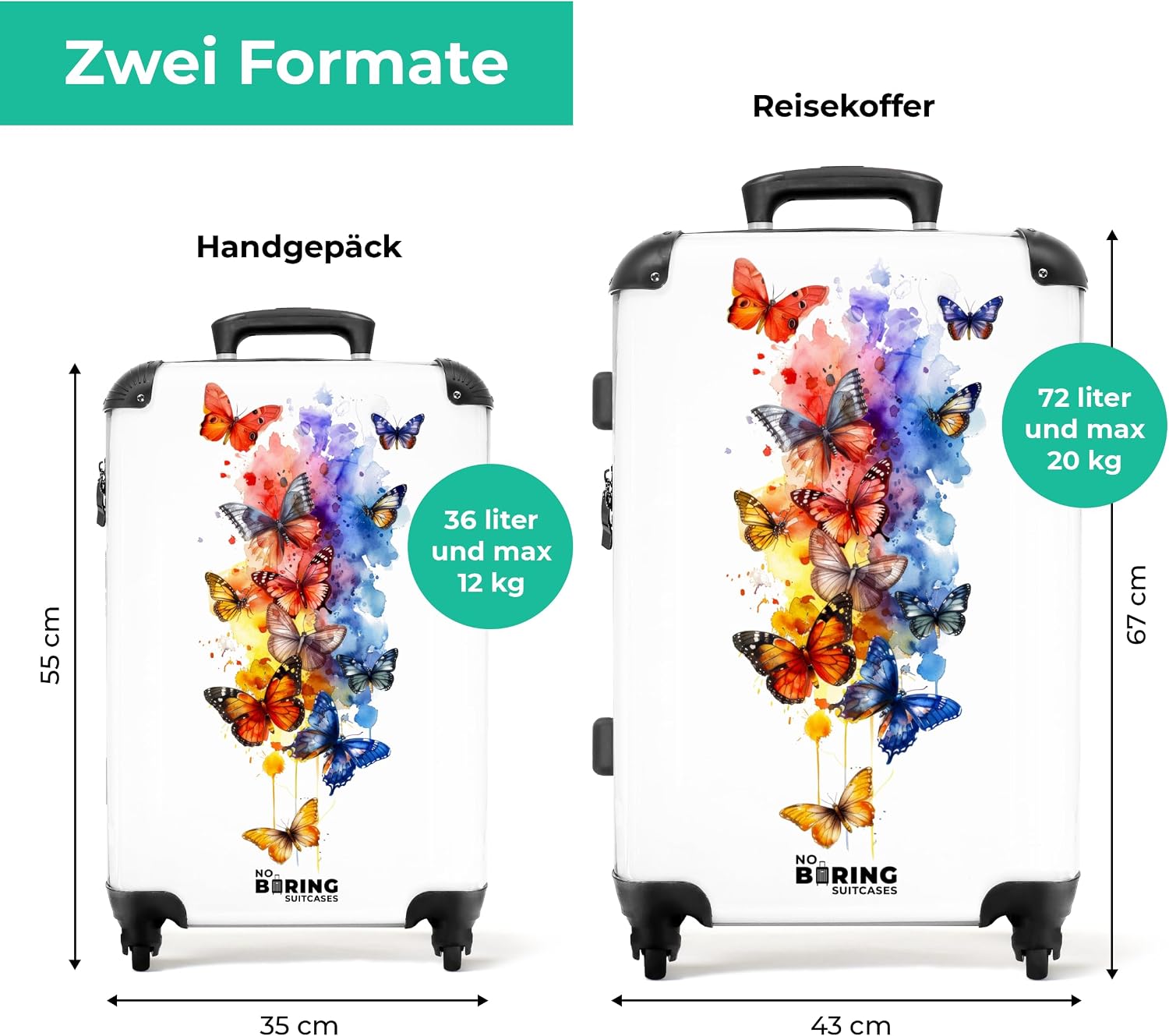 Thumbnail 1 de Valise enfant fille NoBoringSuitcases.com, 67 cm ⚙