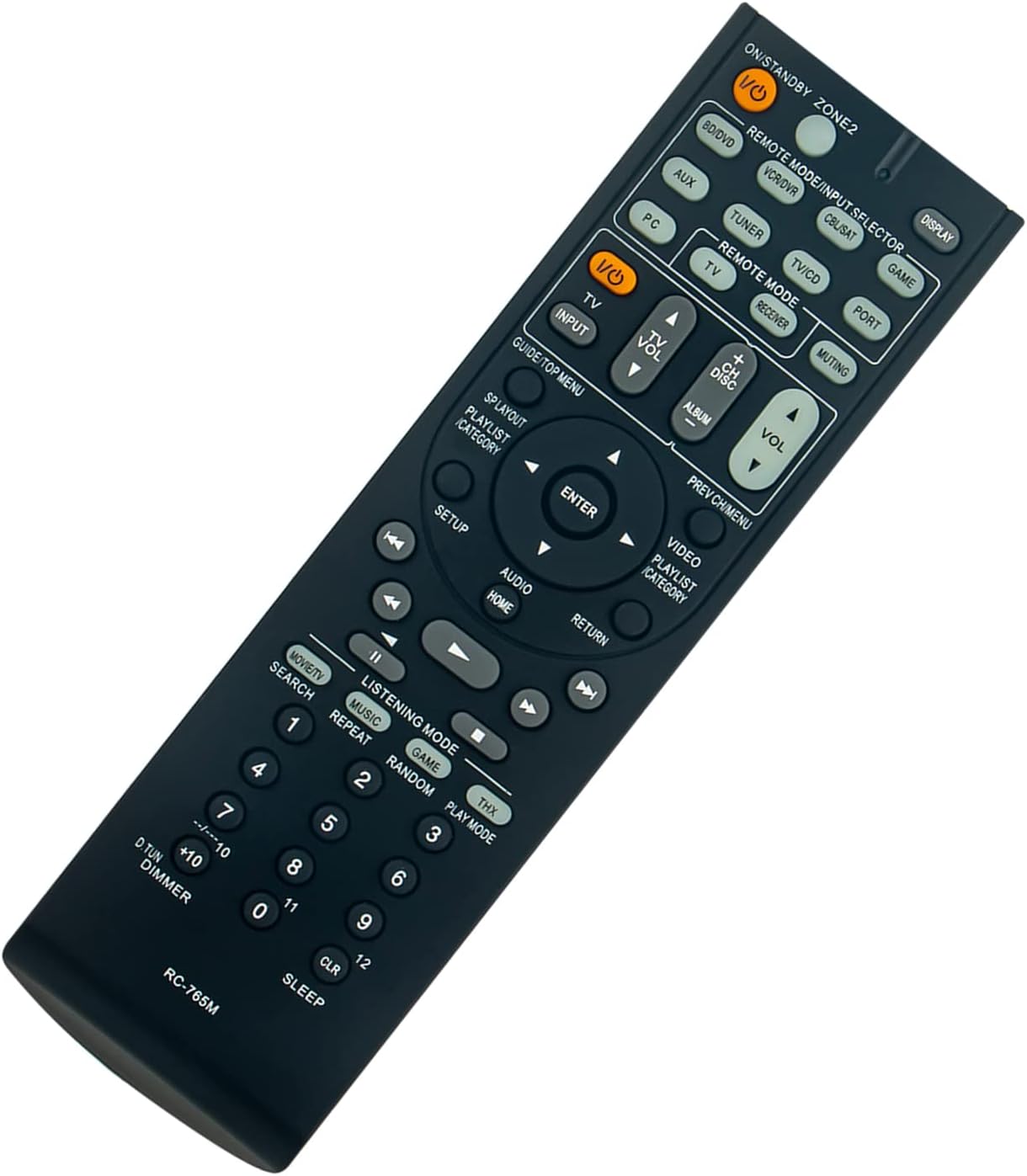 Detalle de RC-765M Replacement Remote Control – VINABTY-fit for Onkyo AV Receivers (TX-SR608, TX-SR313)