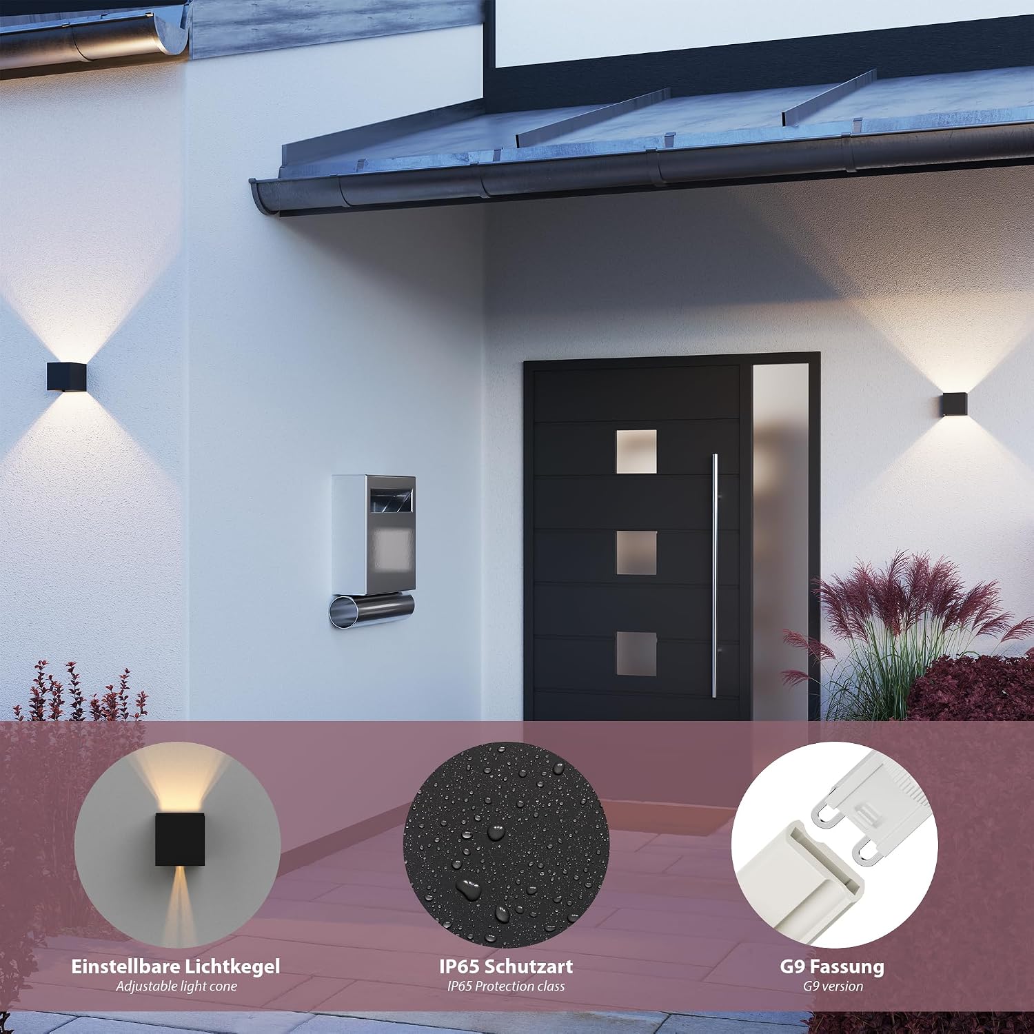 Detalle 2 de Aplique CUBEL exterior IP65 100 mm G9 10W