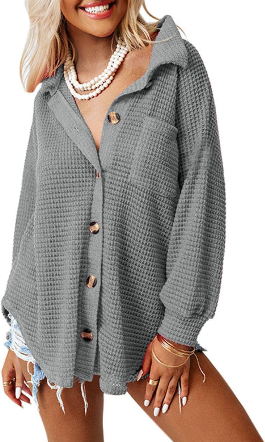 Thumbnail 4 de Dokotoo waffle knit shacket jacket