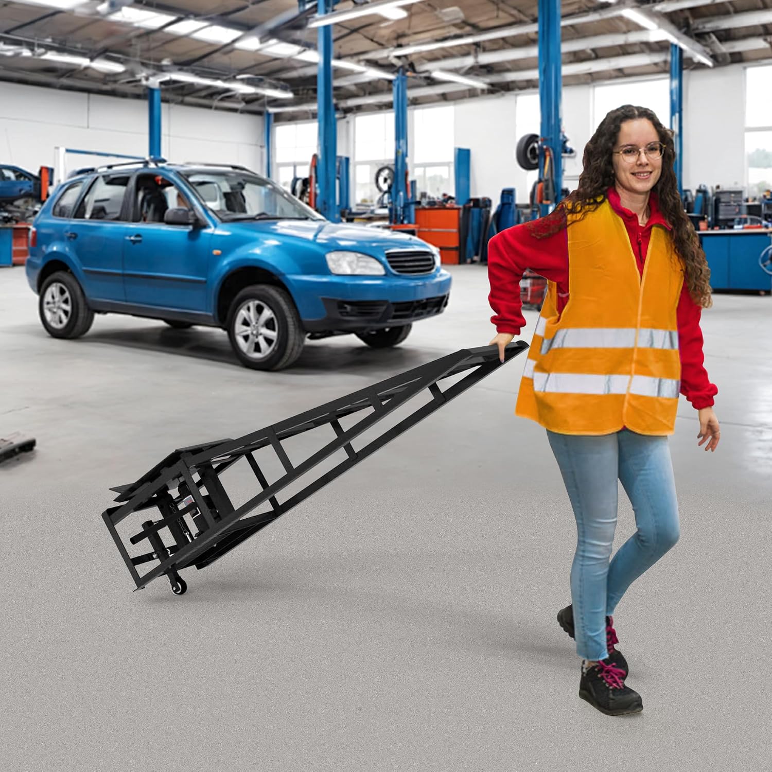 Detalle de LOCKIETTA Hydraulic Car Ramps, 9–14.2-inch lift