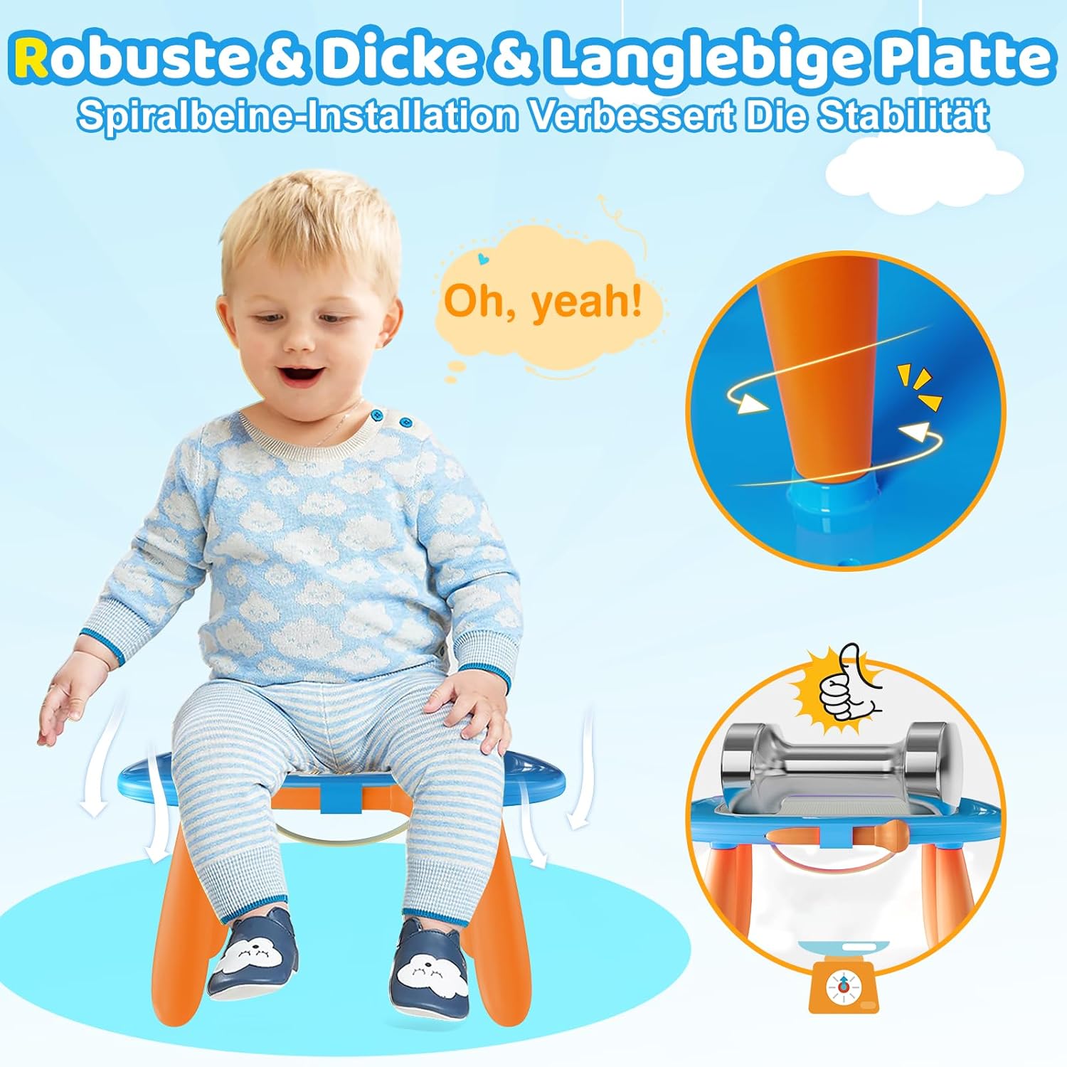 Thumbnail 5 de Kikidex magnetische Zaubertafel für Kleinkinder (1–3 Jahre) – Magic Painting Board im Baby-Blau