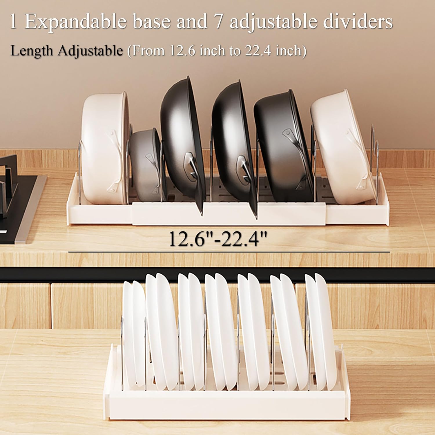 Thumbnail 1 de LICRUGU Pots and Pans Organizer 7 dividers 🍽