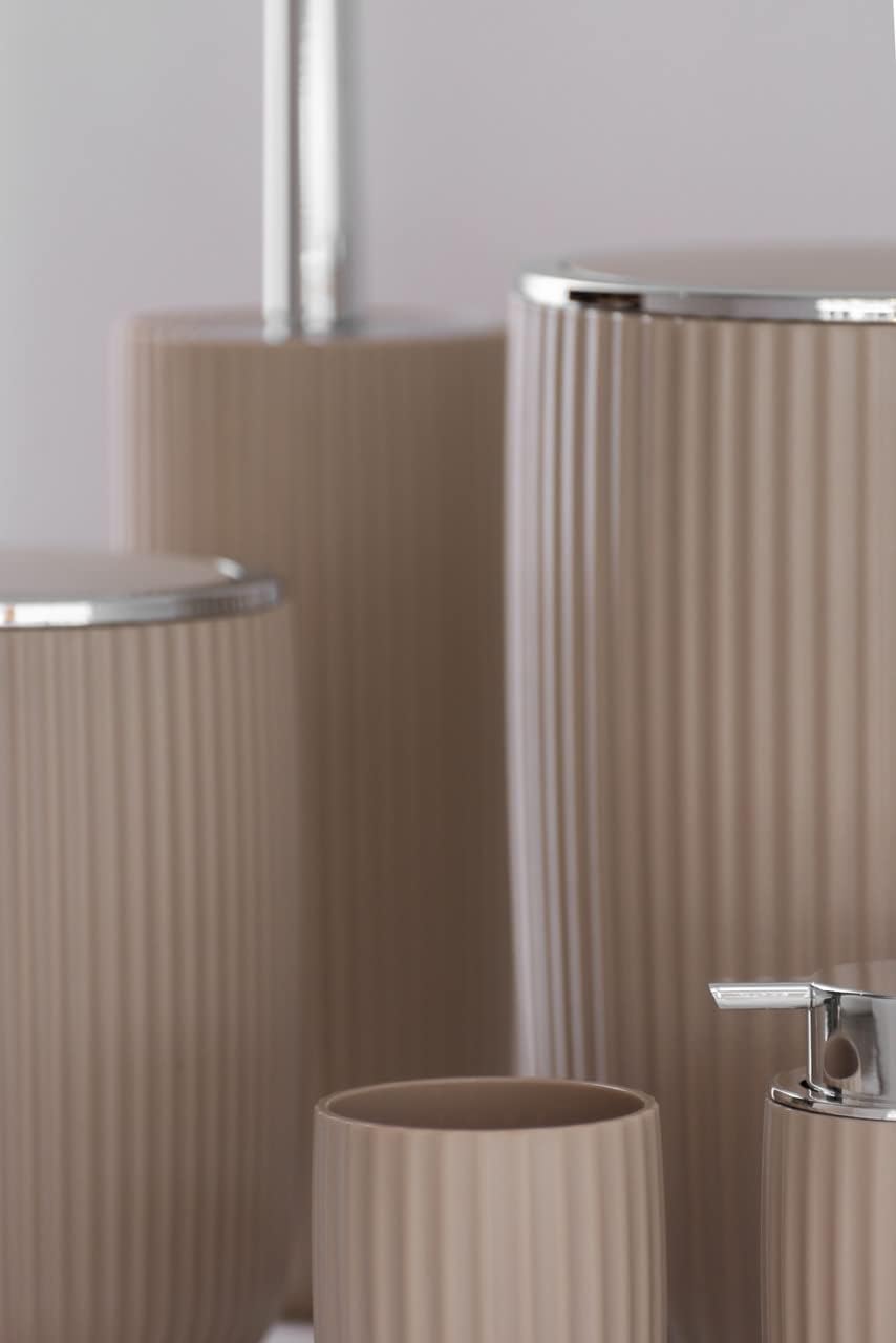 Detalle de WENKO Poubelle Agropoli beige 2 litres — plastique sans BPA, couvercle basculant