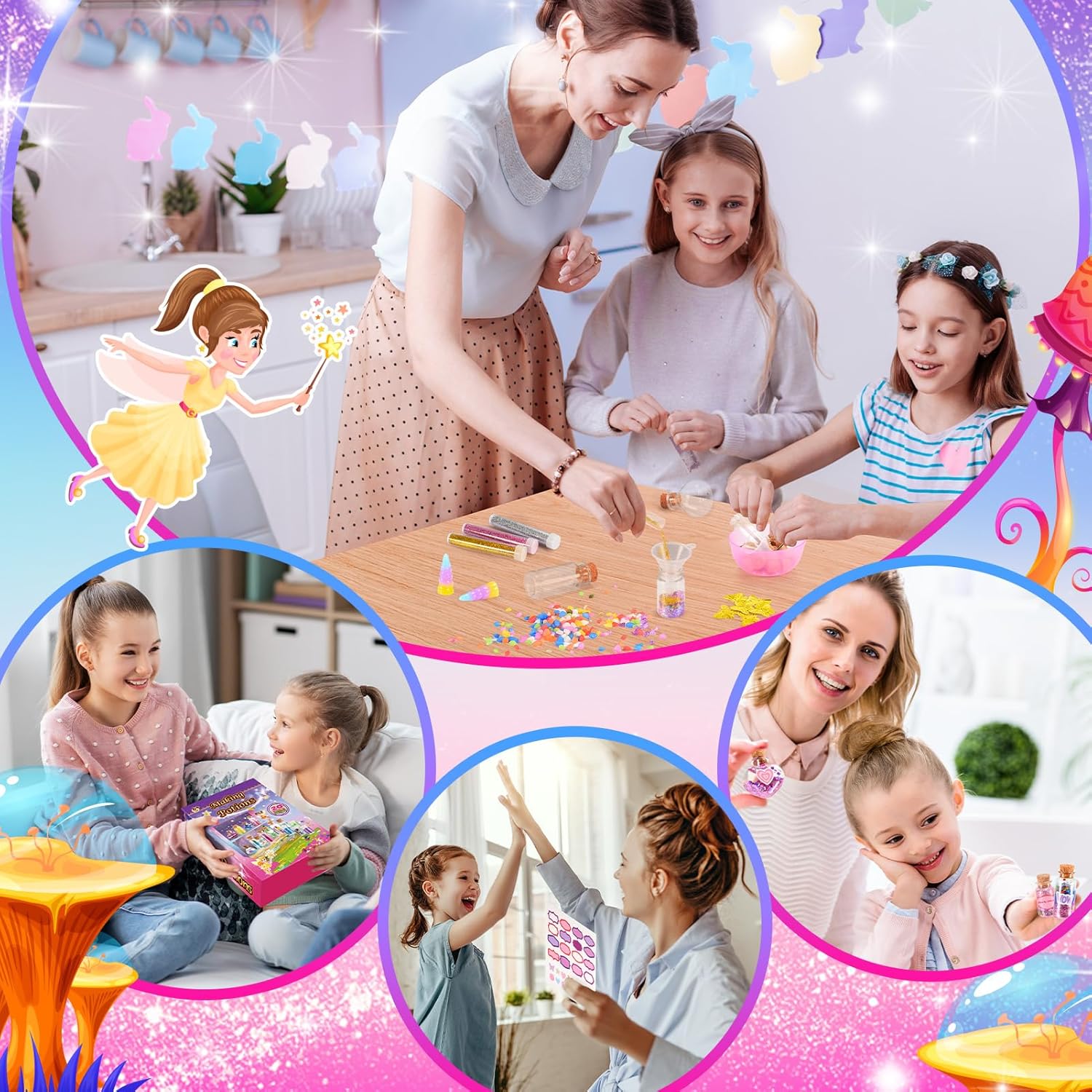 Thumbnail 5 de Veopoko Potion Making Craft Kit for Kids (Age 6–12) with 20 Formulas, Fairy Wand & Potion Bottles