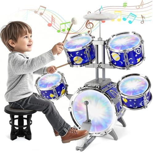 Detalle de Verdantree Batería Infantil Musical con Luces – Jazz para niños de 3 a 6 años