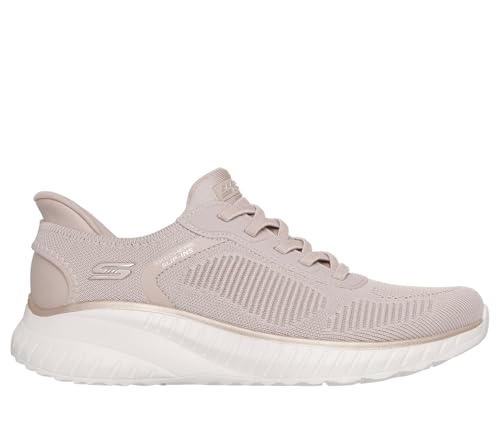 Detalle de Skechers Damen Bobs Squad Chaos Current Muse Slip-In Schuhe – Natural/Gold Textile, Größe 39 EU