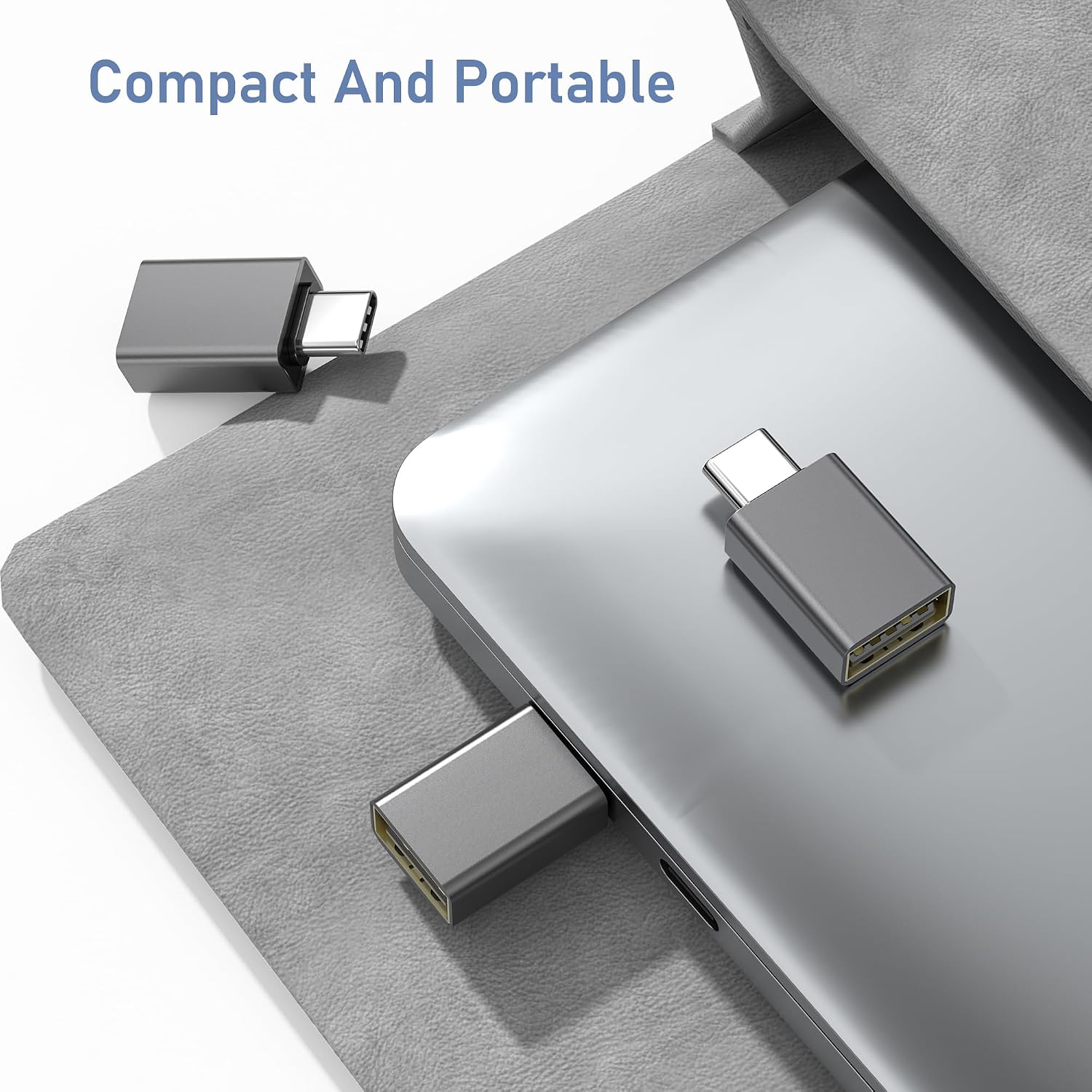 Detalle de Basesailor USB-C to USB Adapter 3-Pack: USB-C Male to USB-A Female OTG Converters