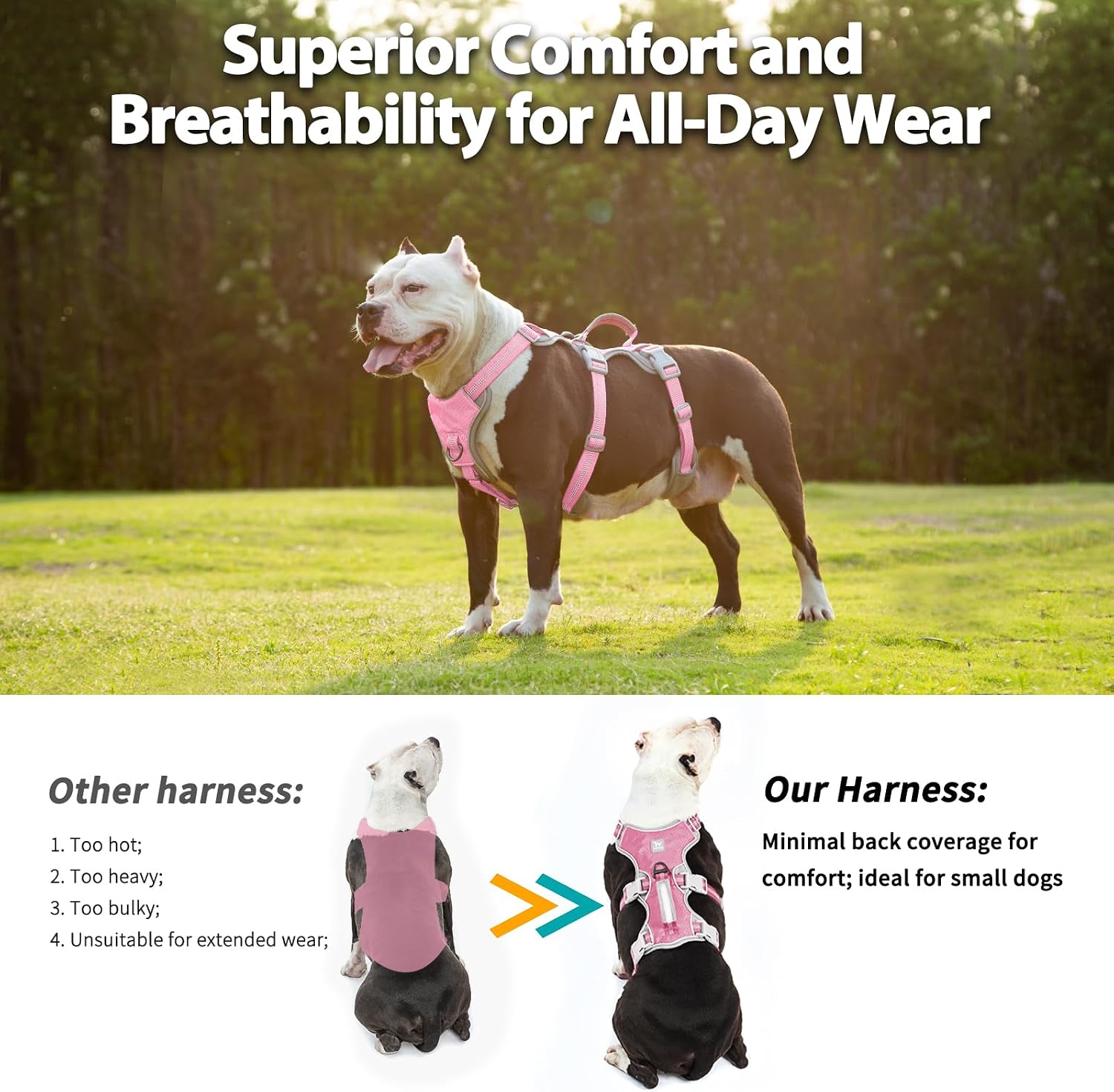Detalle de Huntboo escape proof harness S Pink