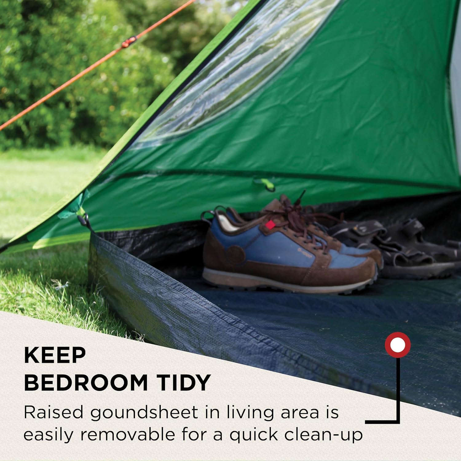 Thumbnail 5 de Coleman Chimney Rock 3 Plus Tent – 3 Person Tunnel Tent with Blackout Bedroom