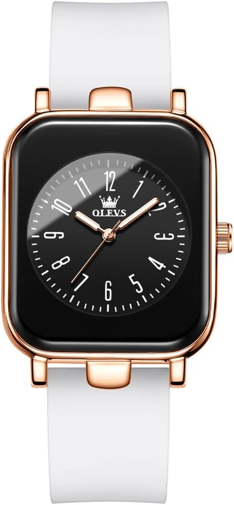 Thumbnail 6 de OLEVS Women's Quartz Watch with Silicone Band: Minimalist, Waterproof, and Everyday Ready