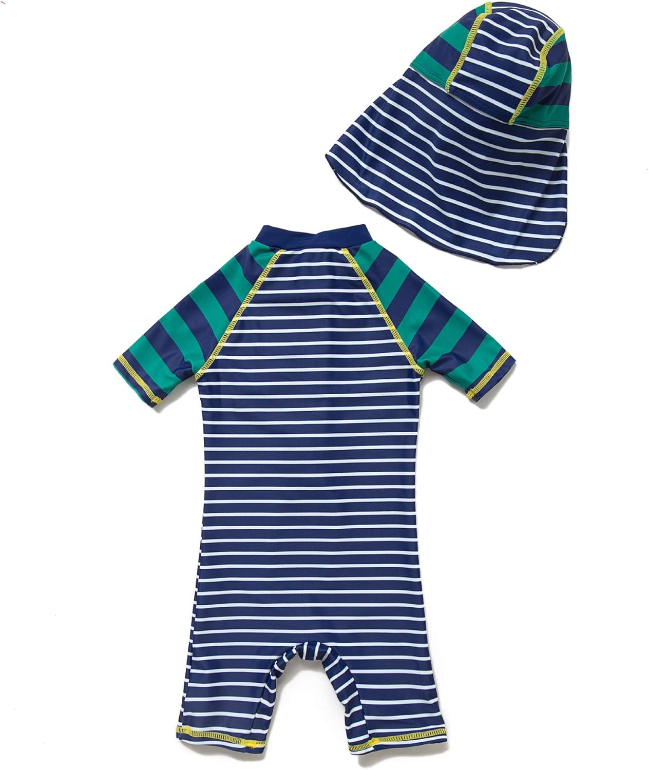 Thumbnail 2 de BONVERANO Baby Badeanzug Jungen EIN stück Kurzärmel mit UV-Schutz 50+ und Frontreißverschluss