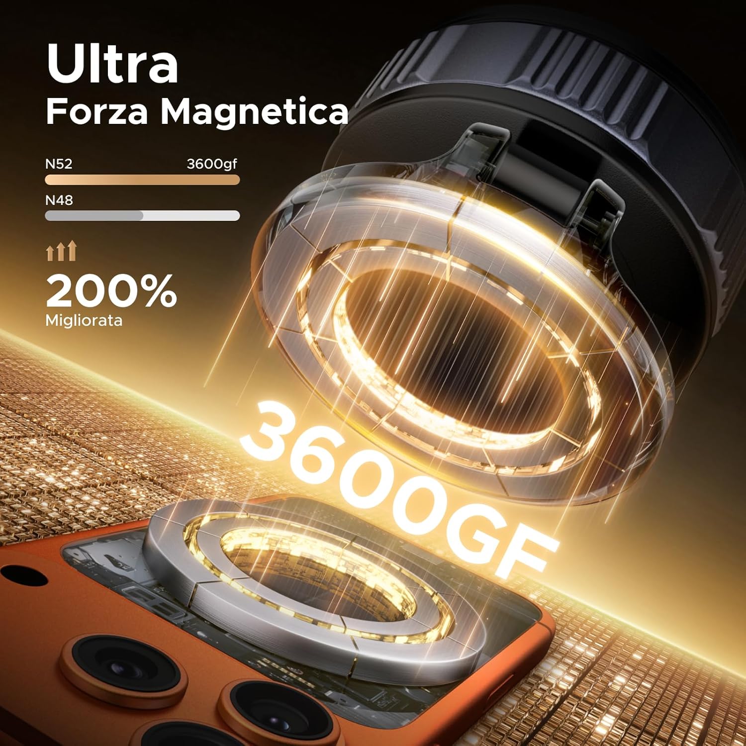 Thumbnail 4 de UGREEN supporto telefono auto magnetico MagSafe con aspirazione a vuoto, pieghevole 360° (oltre 20KGF)