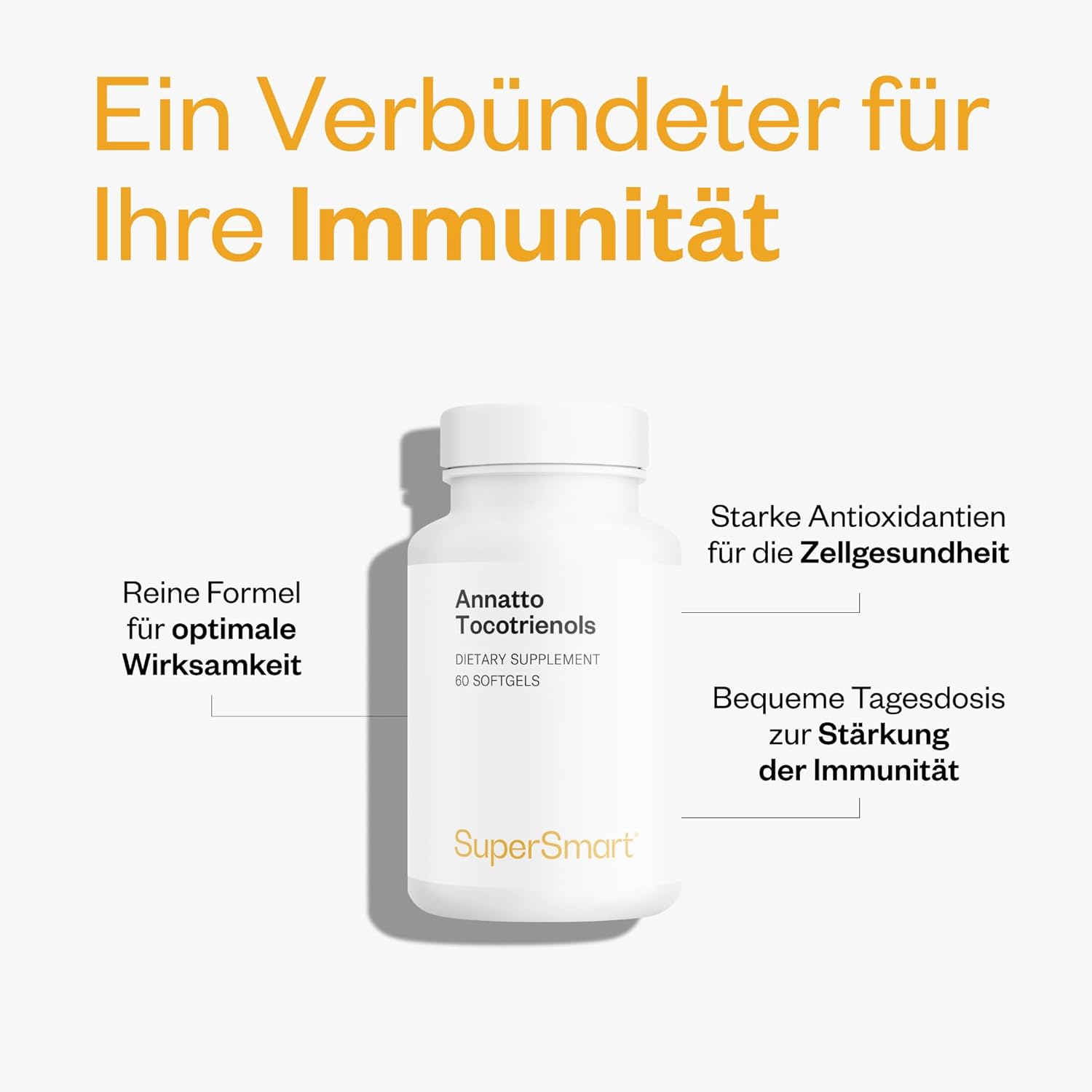 Thumbnail 2 de Annatto Tocotrienole (DeltaGold®) – natürliche Vitamin-E-Quelle, 60 Softgels, glutenfrei