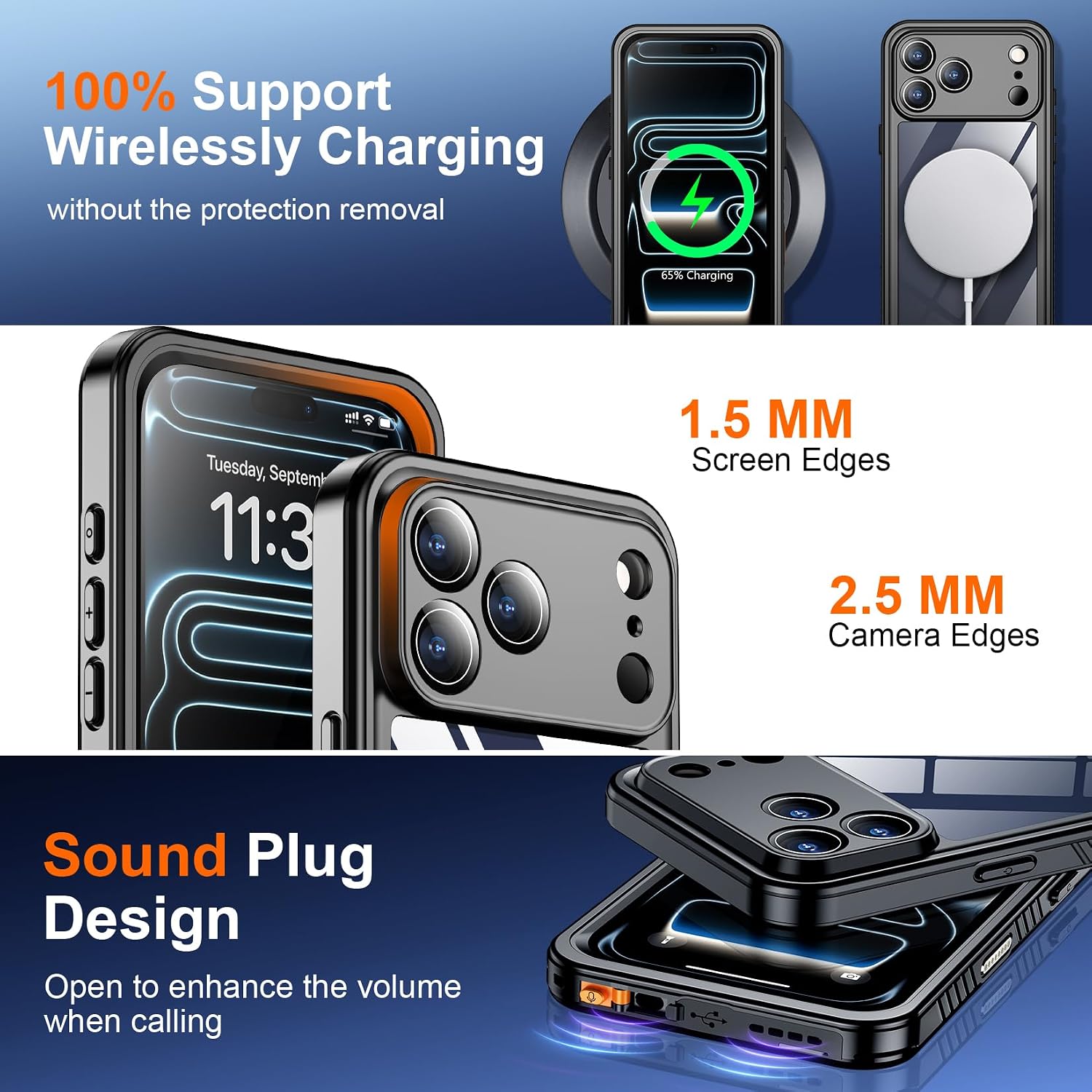 Thumbnail 4 de SPIDERCASE for iPhone 17 Pro Case: Waterproof, Full Body Protection with Built-in Lens & Screen Protector