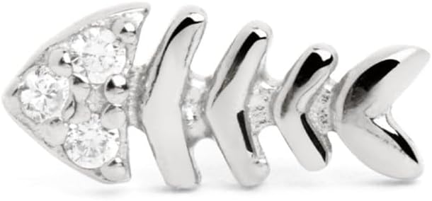 SINGULARU Fishbone Spark orecchino singolo in argento 925 🪙