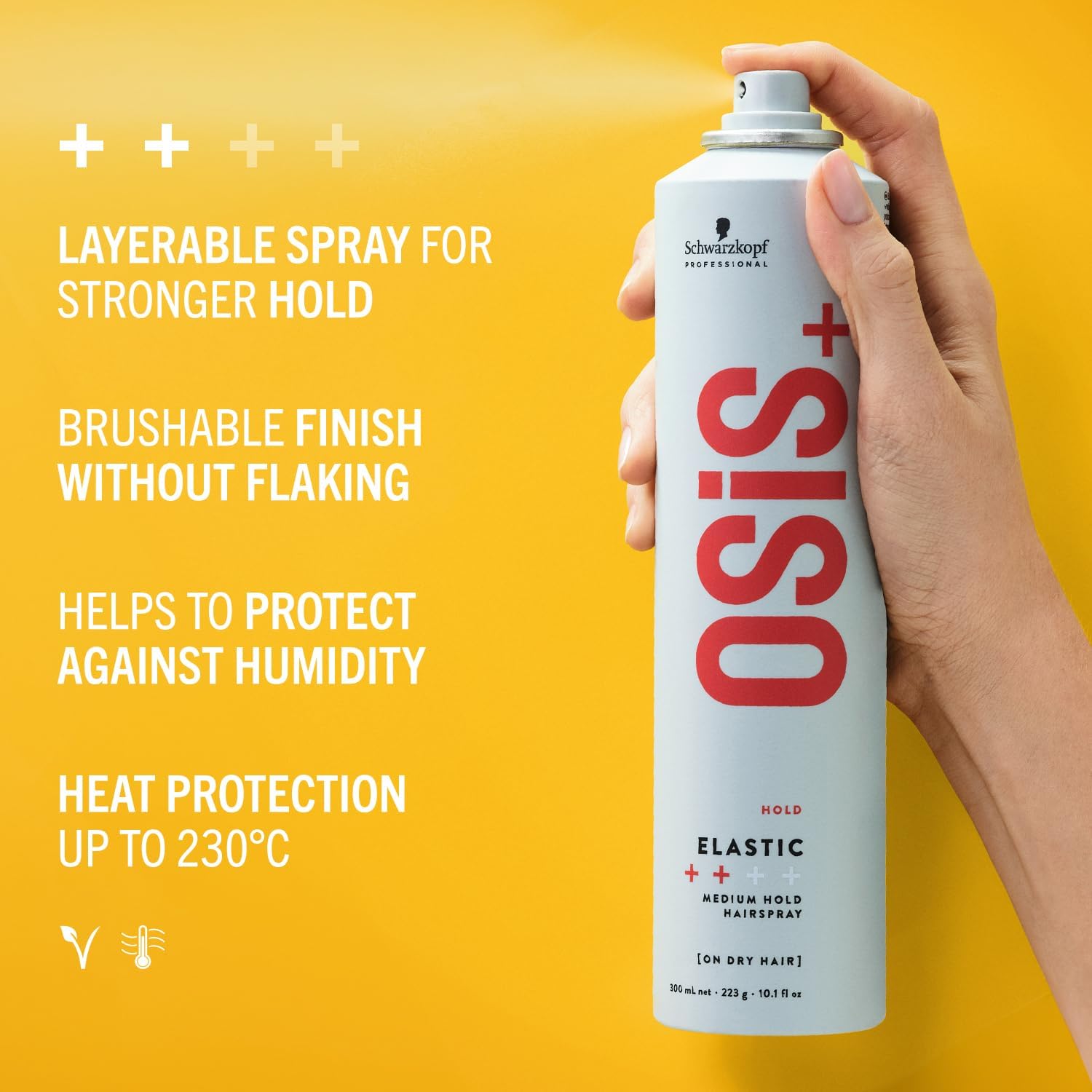 Thumbnail 3 de Schwarzkopf Professional OSiS Elastic Hairspray: Layerable Hold for Brushable Styling