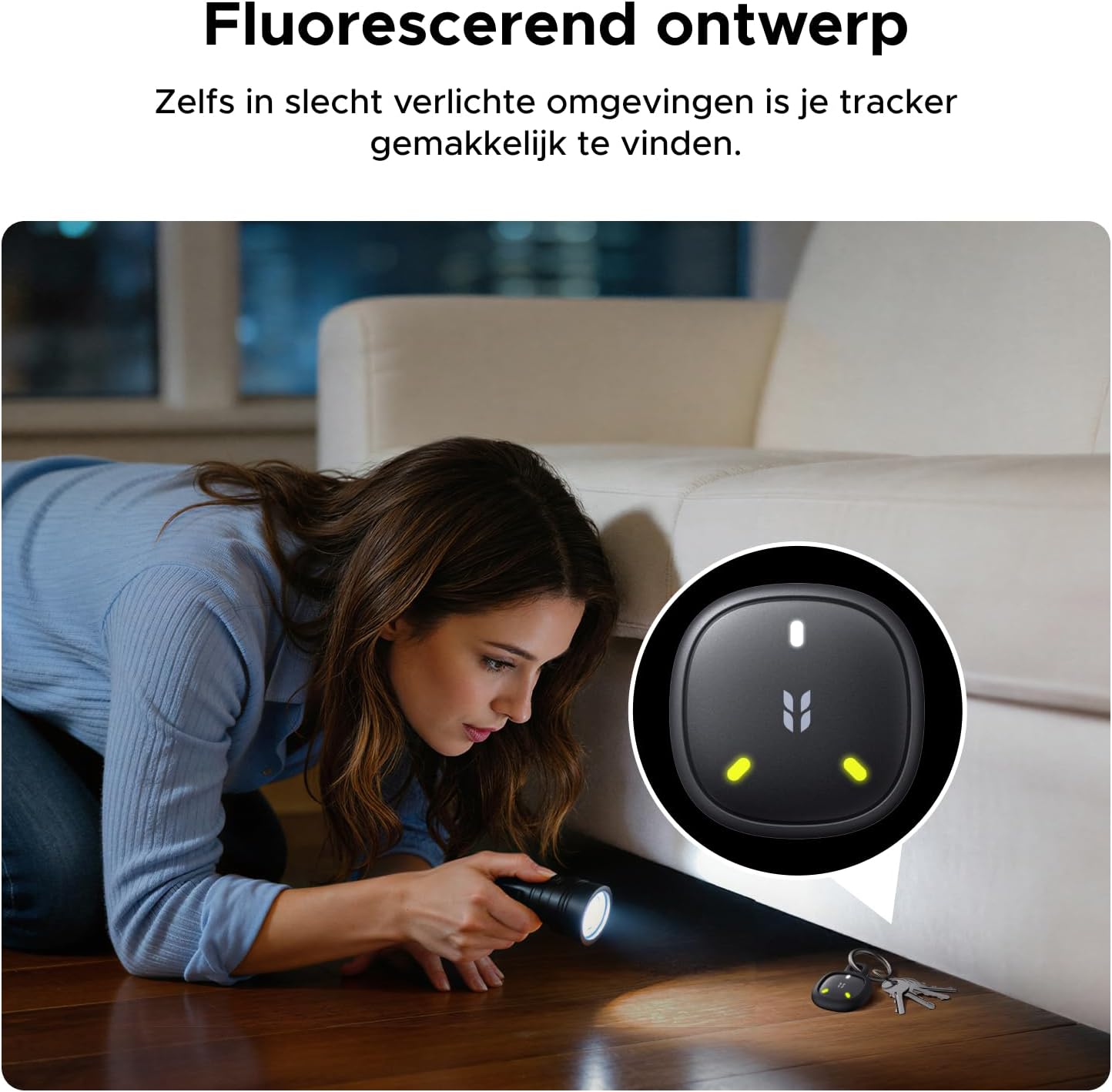 Detalle 1 de UGREEN FineTrack Mini Duo 2-sleutelvinders, 4-pack met IP68 en 110dB alarm