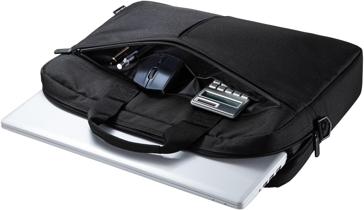 Detalle de サンワサプライ BAG-INA4LN2 PCインナーバッグ 15.6型ワイド対応 撥水加工・ショルダーベルト付き