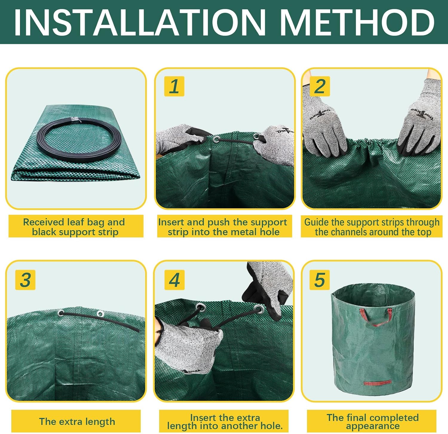 Thumbnail 3 de Reusable Yard Waste Bags 32-Gallon Set
