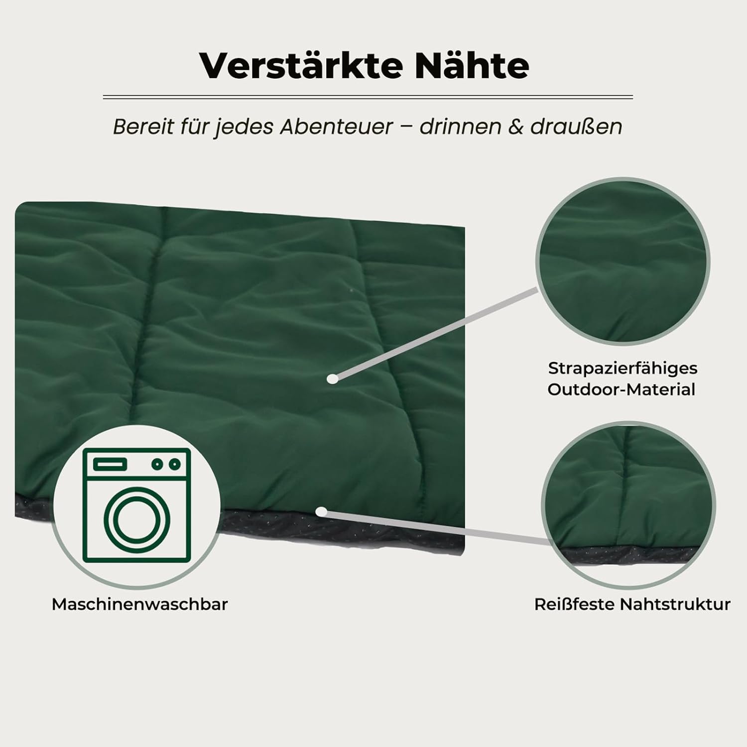 Thumbnail 3 de EpicRove Hundedecke unterwegs wasserdicht – rutschfeste 110 × 68 cm, waschbar, Grün