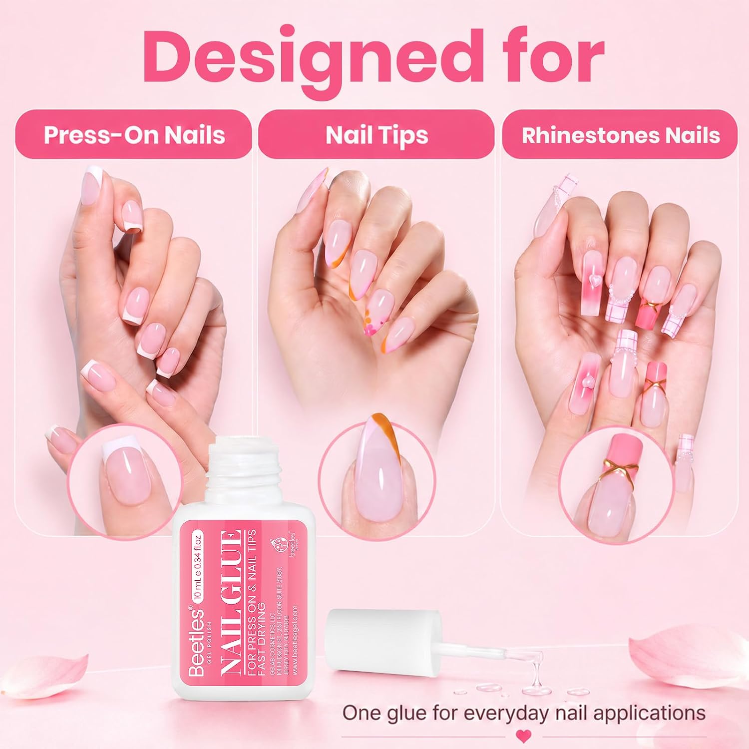 Detalle 2 de Beetles 10ML Super Strong Nail Glue (No-UV) for Press-Ons, Nail Tips & Acrylic Nails
