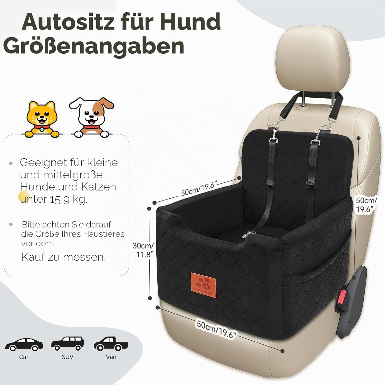 Thumbnail 1 de GL GLENSLAVE Autositz Hunde bis 15 kg