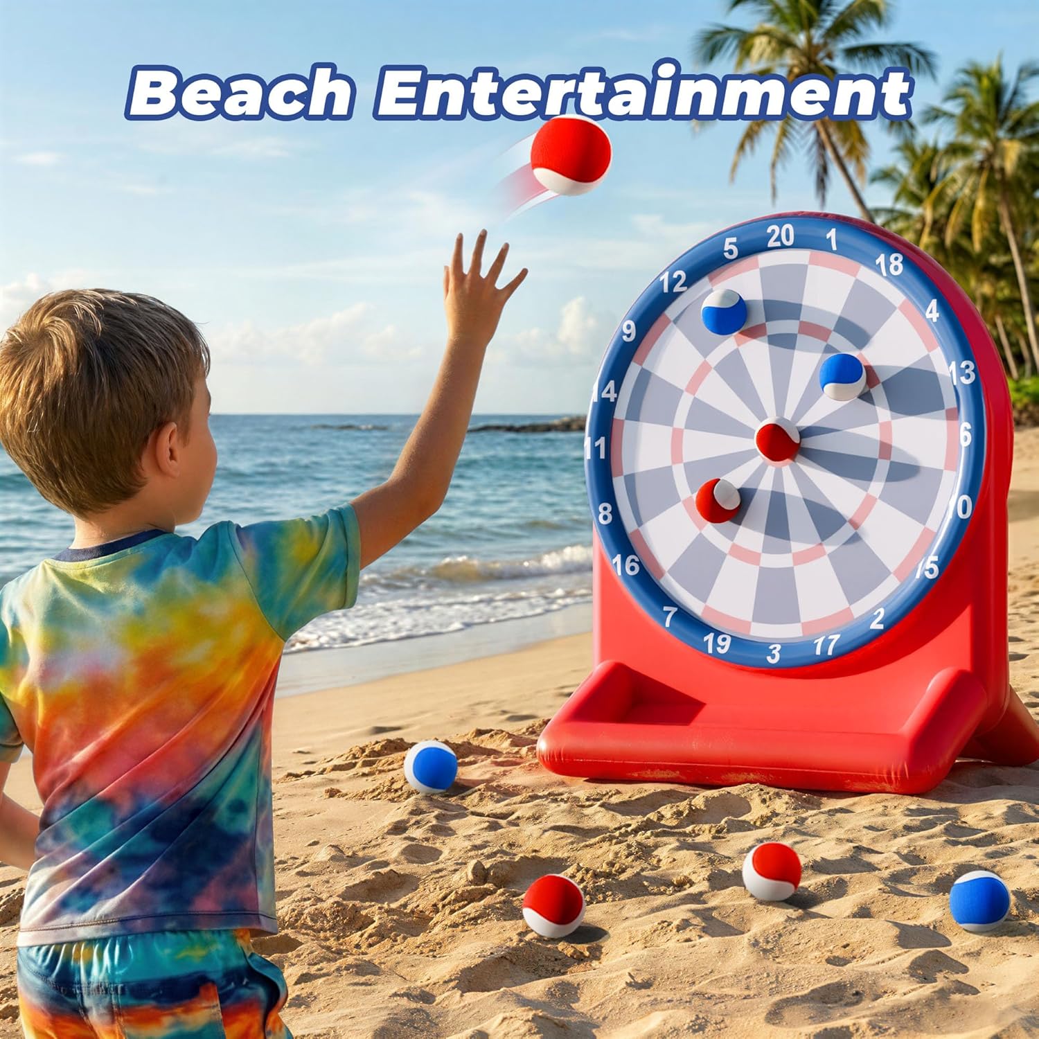 Thumbnail 5 de Funscape Kids Fun Pool Toys: Inflatable Dart Board Toss Water Game