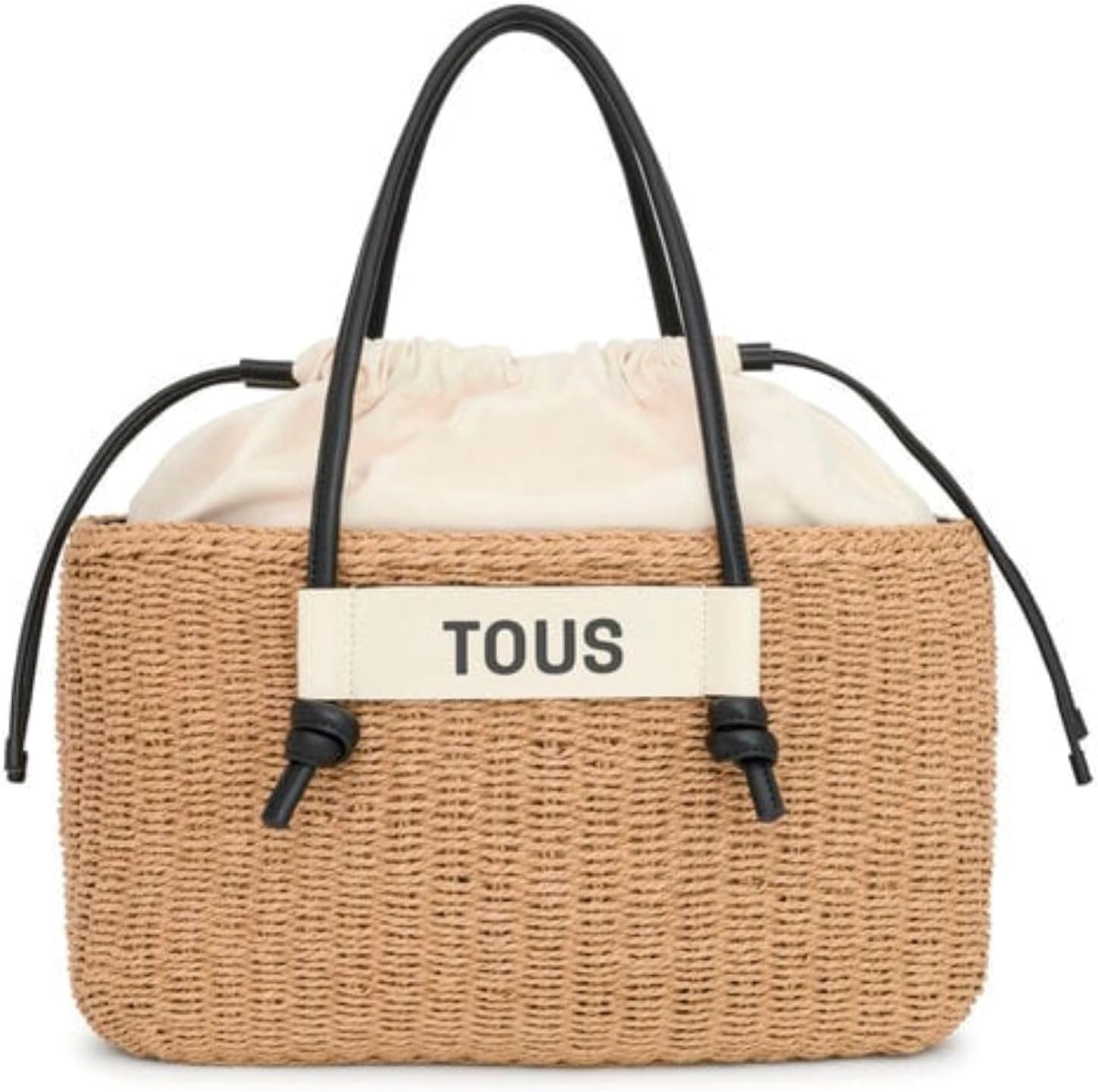 Detalle de Tous Capazo Grande Negro Scoubidou para Mujer – 23,5 x 39 x 14 cm