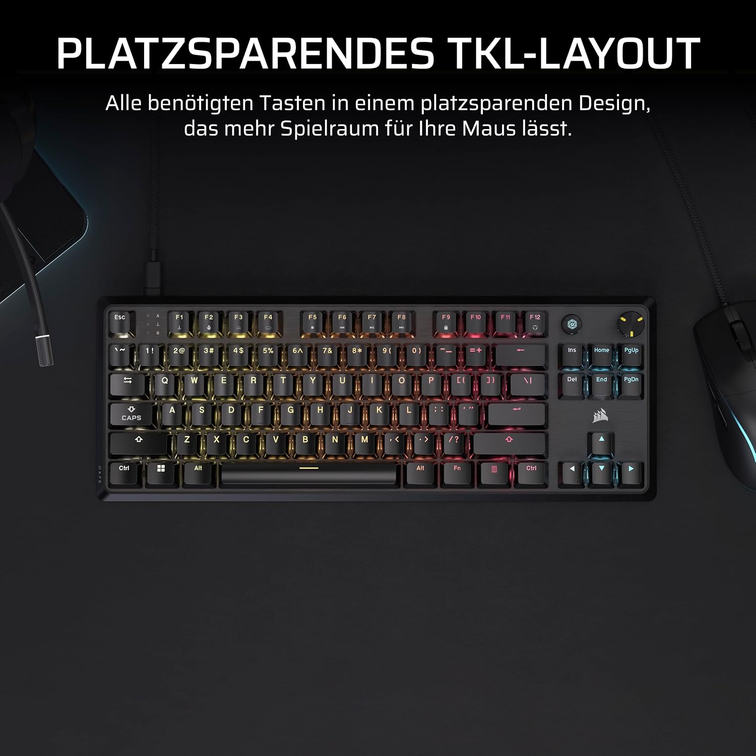 Detalle de Corsair K70 CORE TKL Gaming-Tastatur ⌨