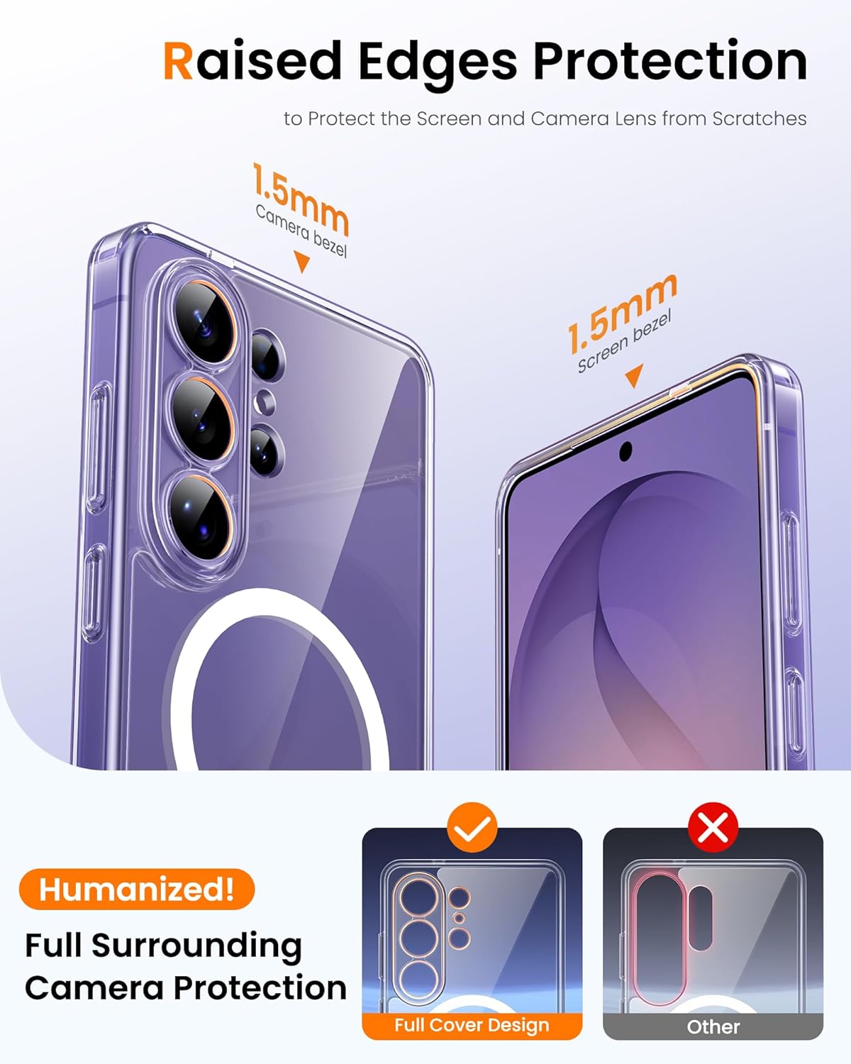Thumbnail 6 de SIXBOX Magnetic Case for Samsung Galaxy S26 Ultra with Kickstand and Tempered Glass Screen Protectors (Clear)