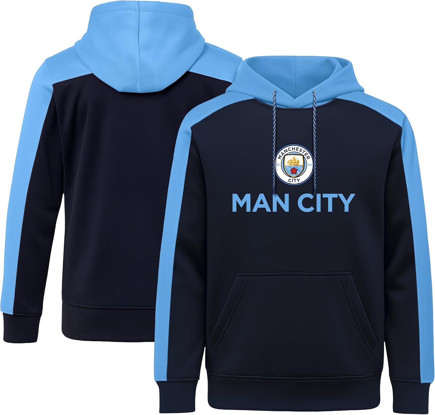 Thumbnail 1 de Icon Sports Officially Licensed Manchester City FC Pullover Hoodie (Unisex) — Sky Blues team spirit