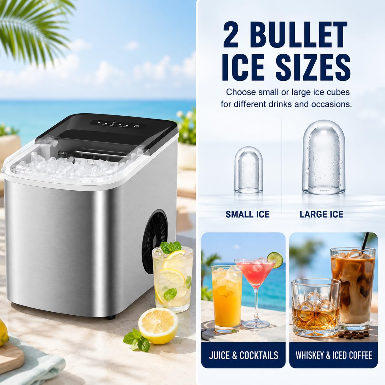 Detalle 2 de Icewhirl Countertop Ice Maker, 38 lbs/day